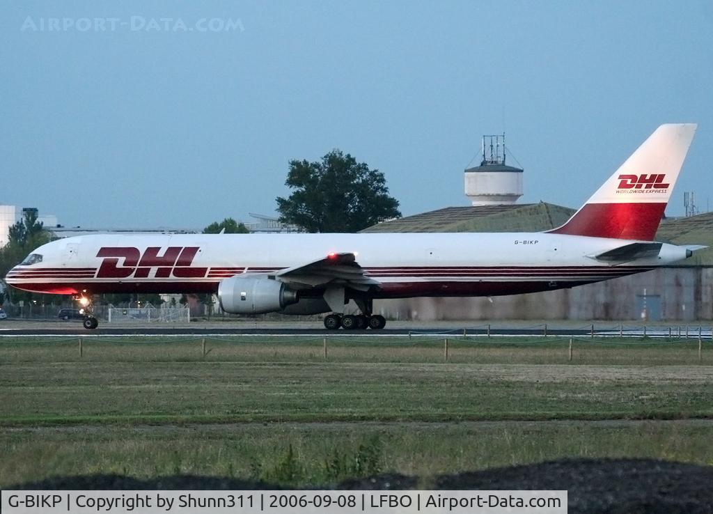 G-BIKP, 1985 Boeing 757-236/SF C/N 22188, Ready for take off rwy 32R...