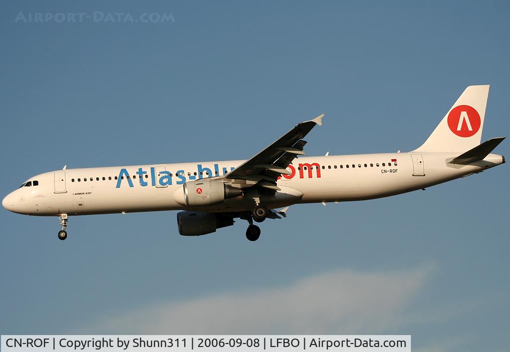 CN-ROF, 2006 Airbus A321-211 C/N 2726, Landing rwy 32L...