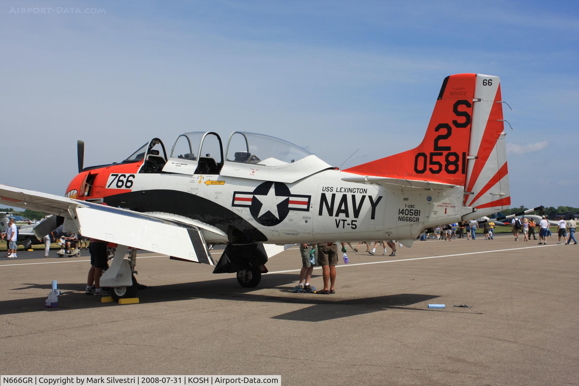 N666GR, 1958 North American T-28C Trojan Trojan C/N 226-158 (140581), Oshkosh 2008