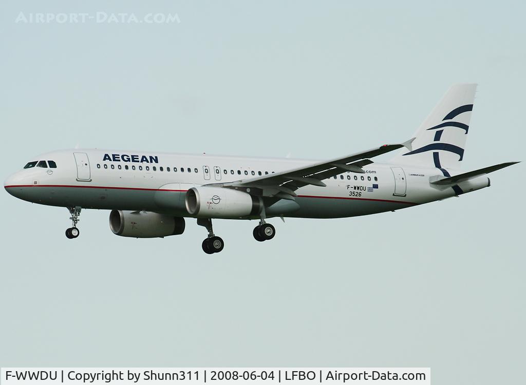 F-WWDU, 2008 Airbus A320-232 C/N 3526, C/n 3526 - Next reg. SX-DVQ