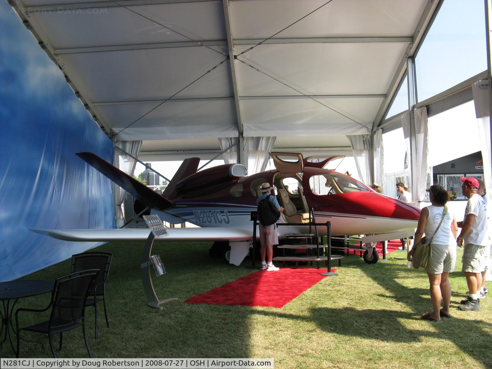 N281CJ, 2008 Cirrus SF50 Vision C/N Not found N281CJ, 2008 Cirrus Jet Co. VISION SJ50, one Williams FJ-33 turbofan 1,900 lb st, FADEC, seats seven, includes Cirrus Airframe Parachute System