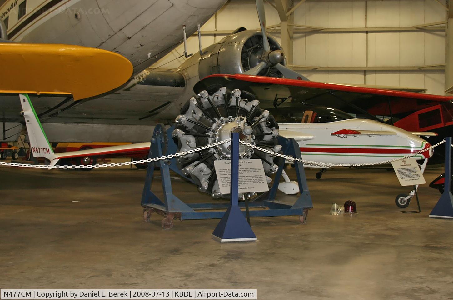 N477CM, Rutan VariEze C/N 0003, Built in 1986, this nifty homebuilt has been preserved at NEAM since 1993.
