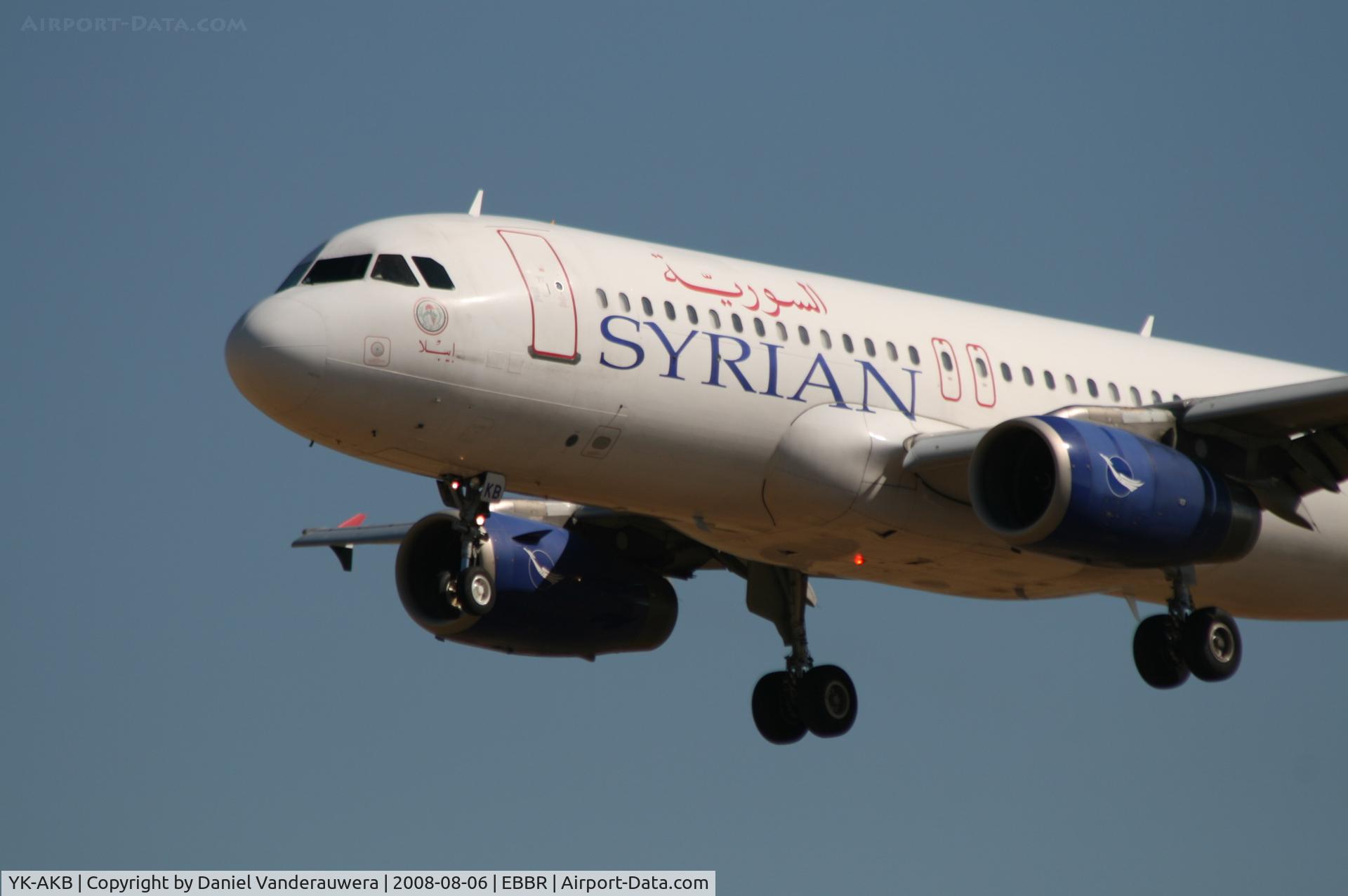 YK-AKB, 1998 Airbus A320-232 C/N 918, descending to rwy 25L