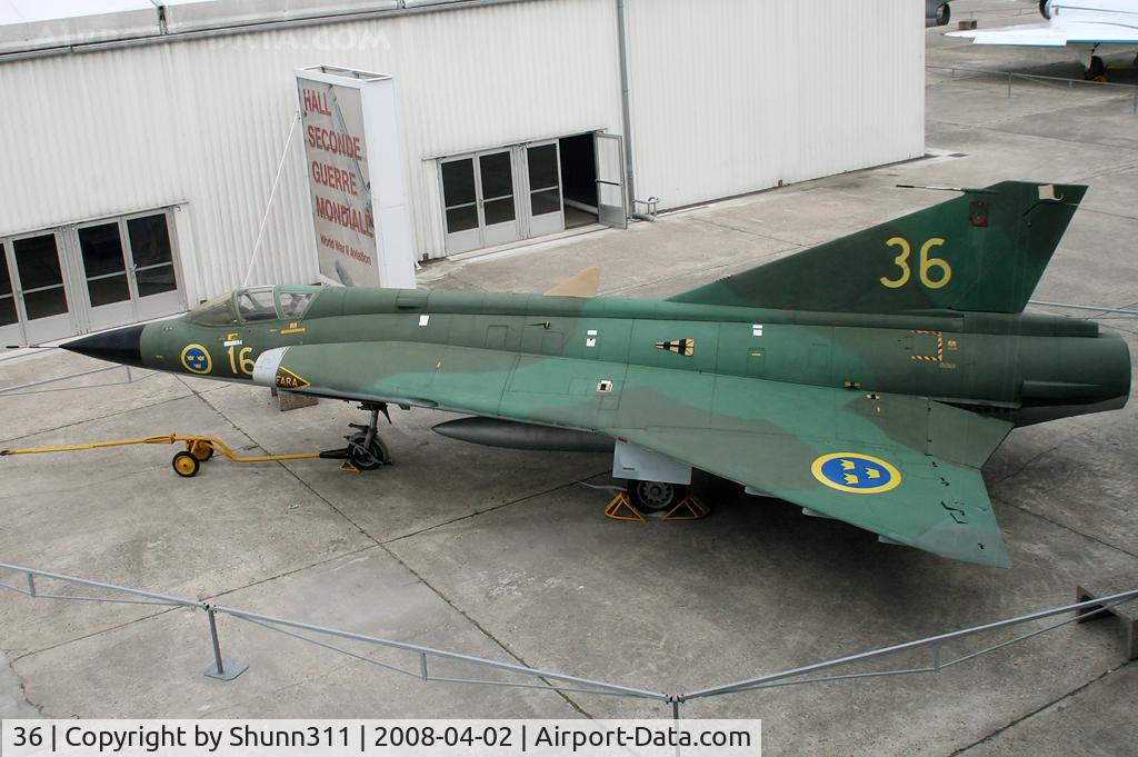 36, Saab JAS-39C Gripen C/N 39307, S/n 36 - Preserved outside Bourget Museum in Swedish Air Force c/s