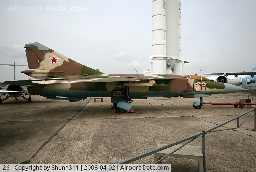 26, 1982 Mikoyan-Gurevich MiG-23ML C/N 0390324028, S/n 0390324028 - Preserved in Le Bourget Museum