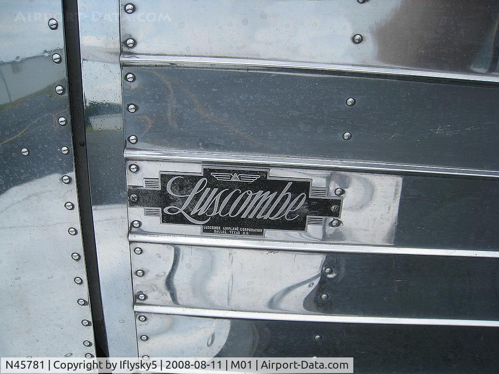 N45781, 1946 Luscombe 8A C/N 2308, NC45781 LUSCOMBE 8A