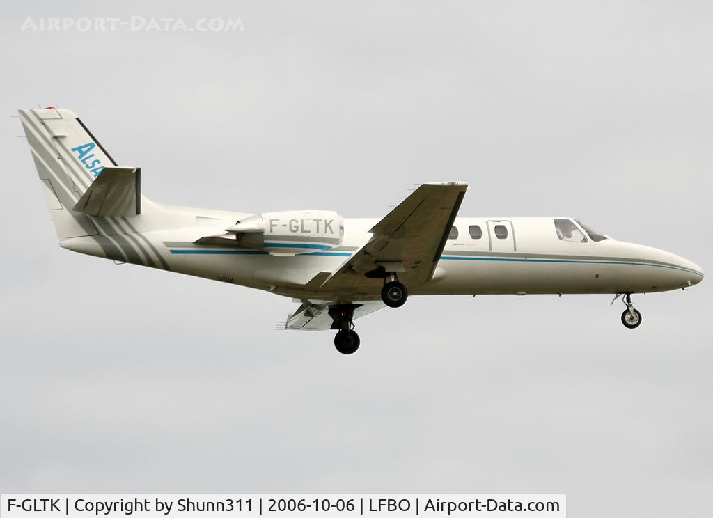 F-GLTK, 1989 Cessna 550 Citation II C/N 550-0609, Landing rwy 14R...