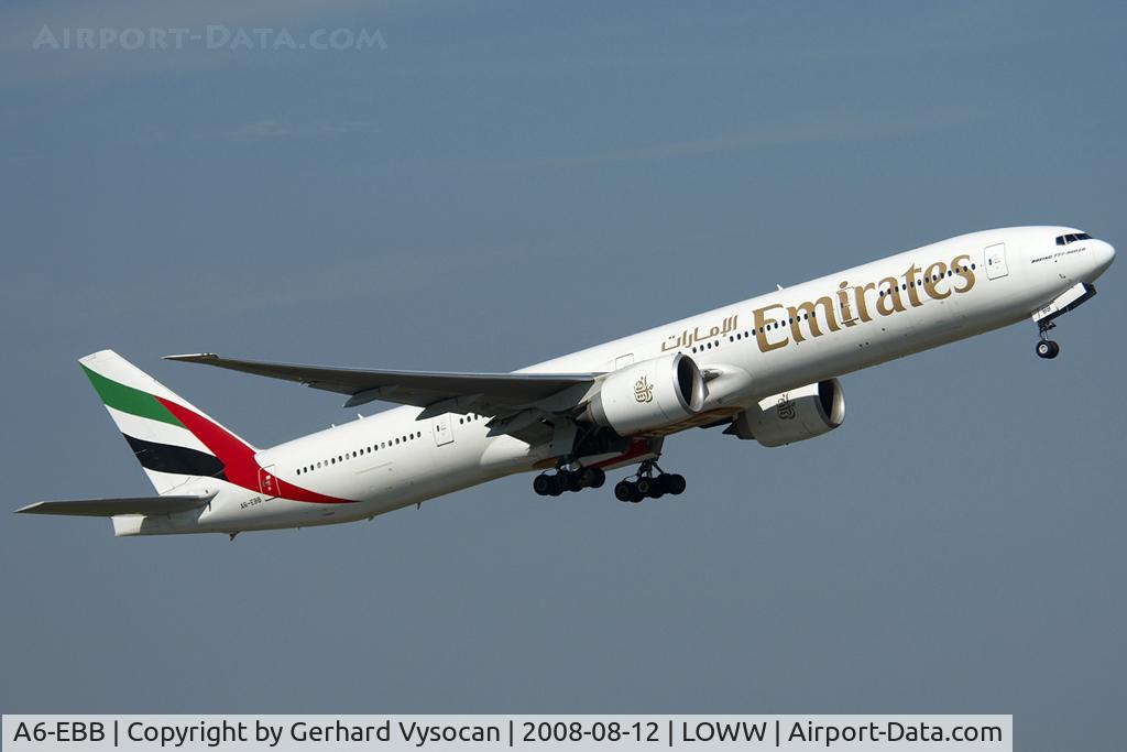 A6-EBB, 2005 Boeing 777-36N/ER C/N 32789, not usual @ VIE