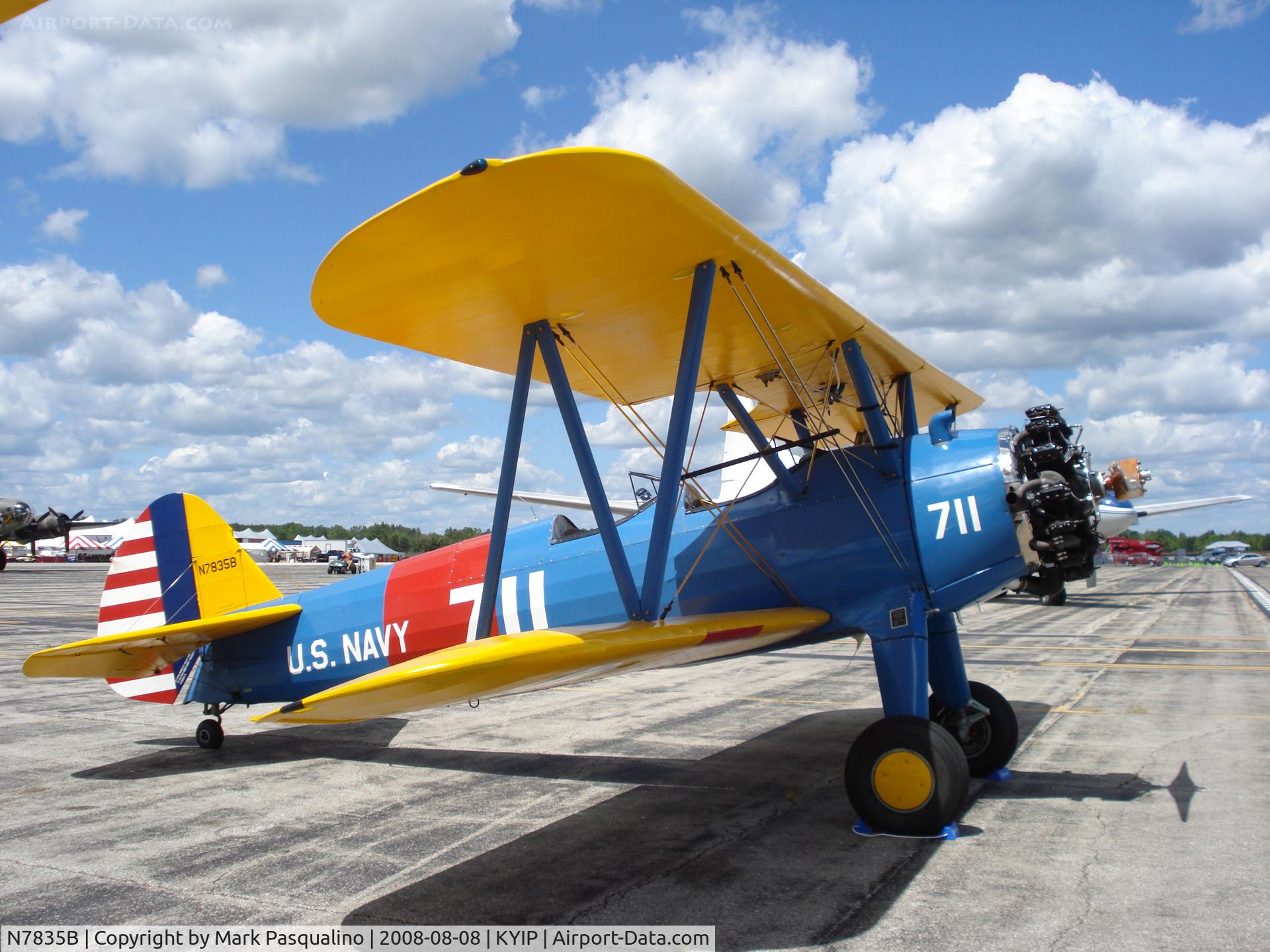 N7835B, Boeing A75N1(PT17) C/N 75-4587, Stearman