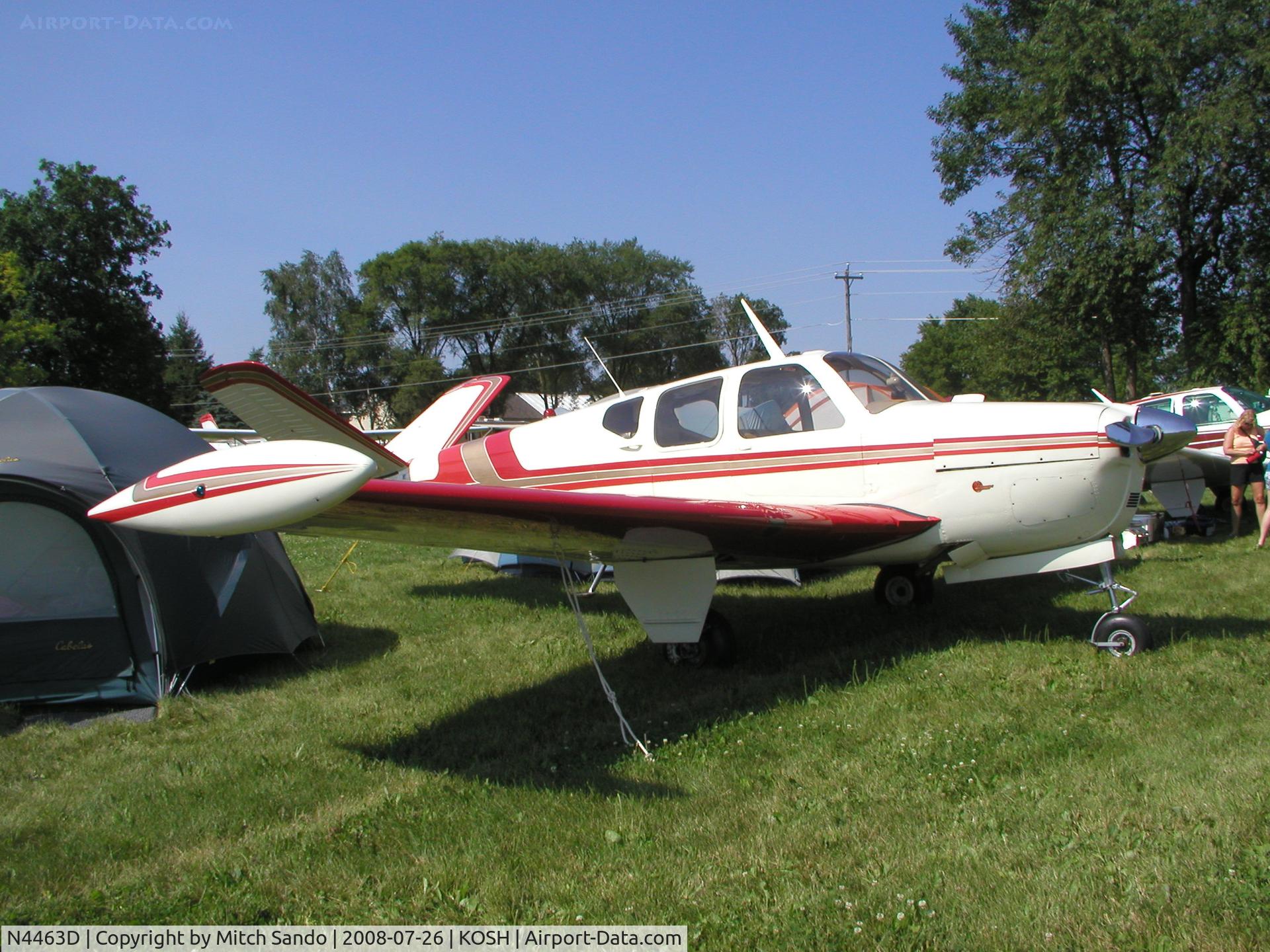 N4463D, 1956 Beech G35 Bonanza C/N D-4645, EAA AirVenture 2008.