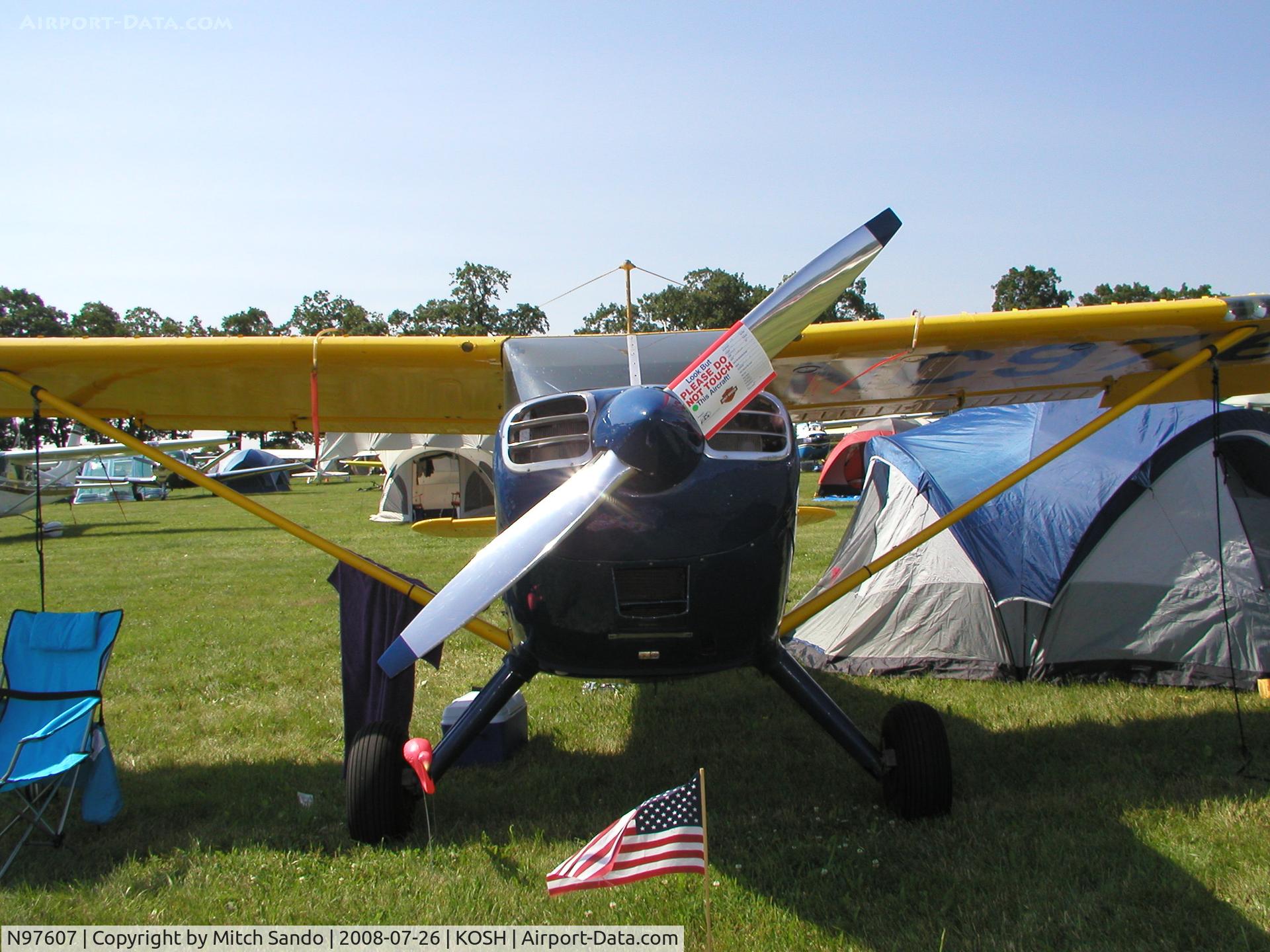N97607, 1946 Stinson 108 Voyager C/N 108-607, EAA AirVenture 2008.