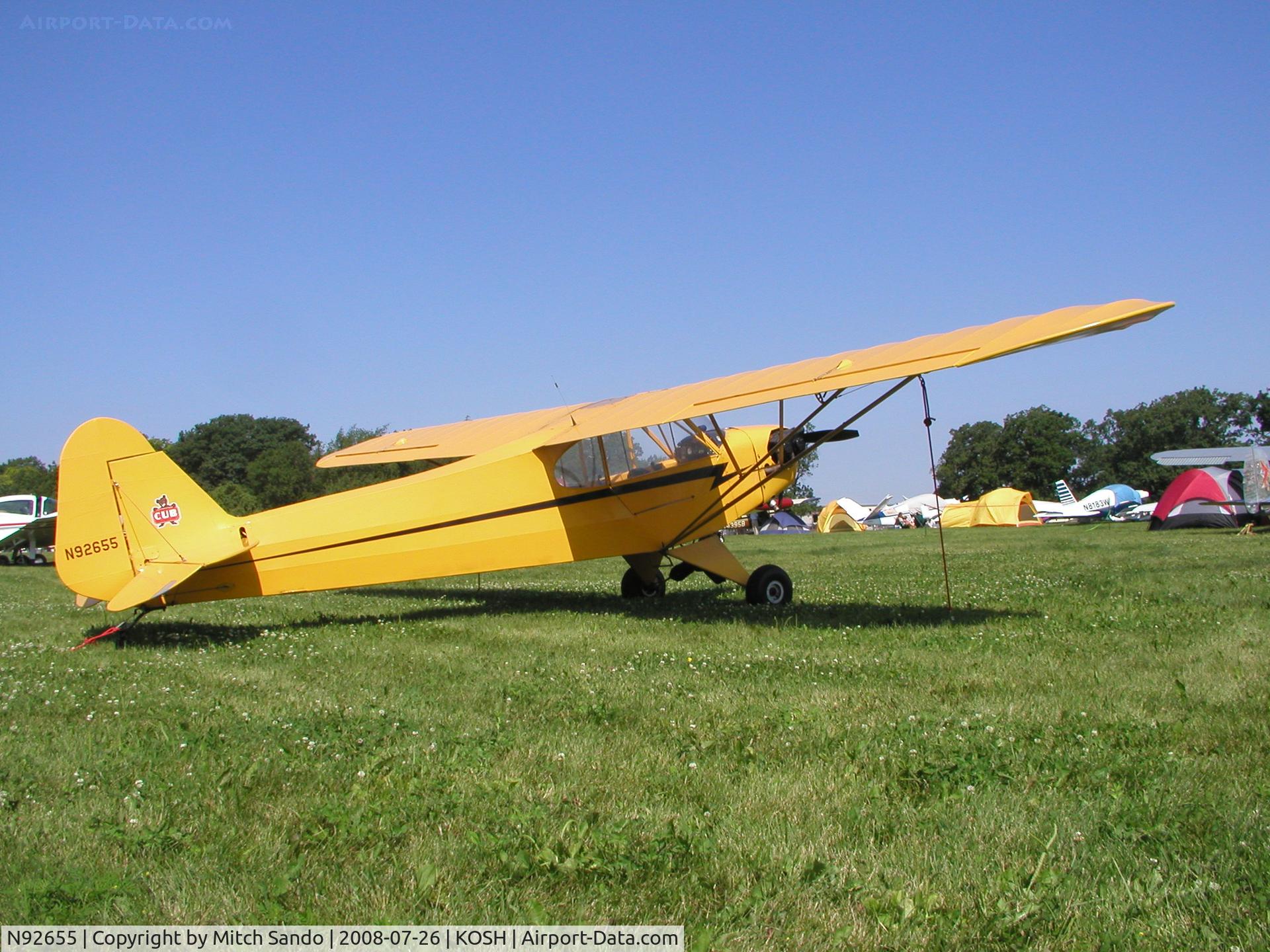 N92655, 1946 Piper J3C-65 Cub Cub C/N 17028, EAA AirVenture 2008.