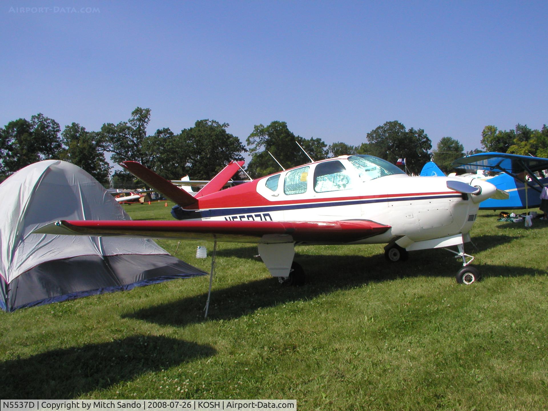 N5537D, 1957 Beech H35 Bonanza C/N D-5074, EAA AirVenture 2008.