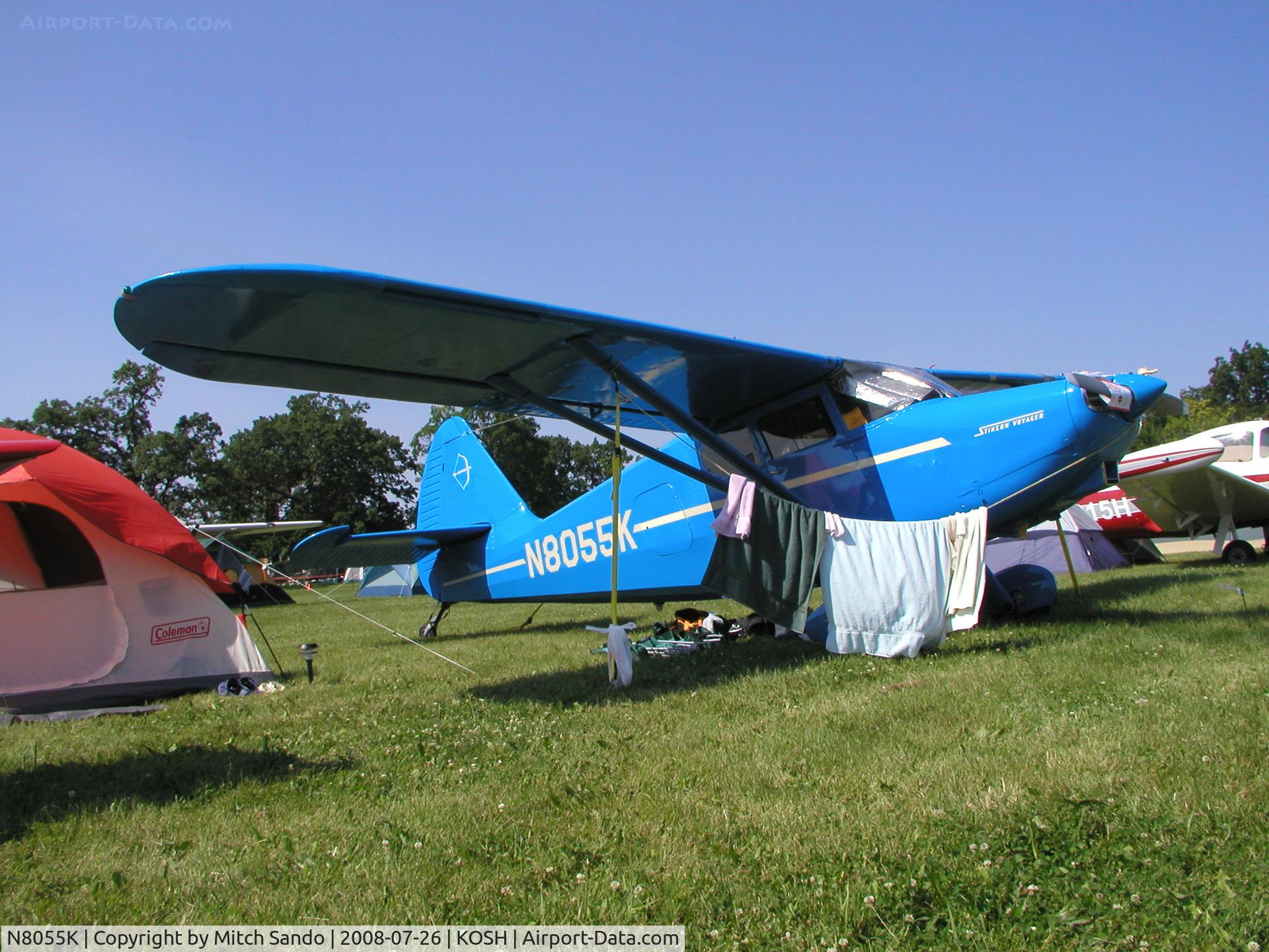 N8055K, 1947 Stinson 108-2 Voyager C/N 108-3055, EAA AirVenture 2008.