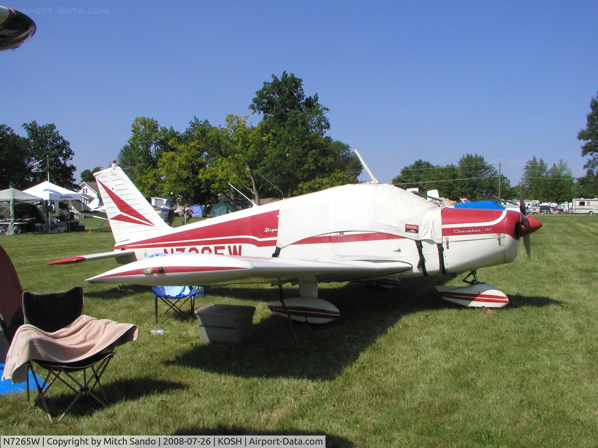 N7265W, 1963 Piper PA-28-180 C/N 28-1098, EAA AirVenture 2008.