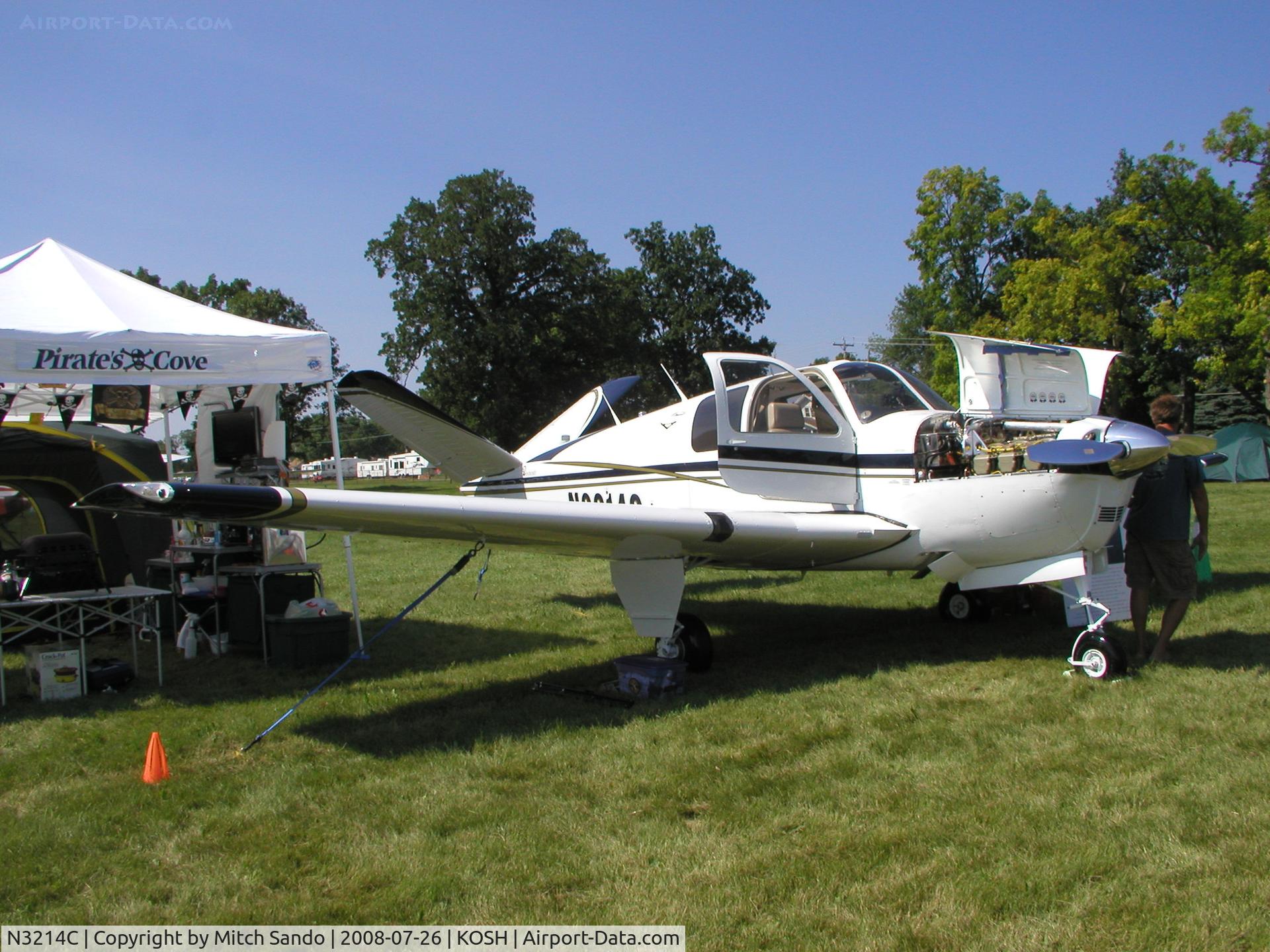 N3214C, 1954 Beech E35 C/N D-3878, EAA AirVenture 2008.