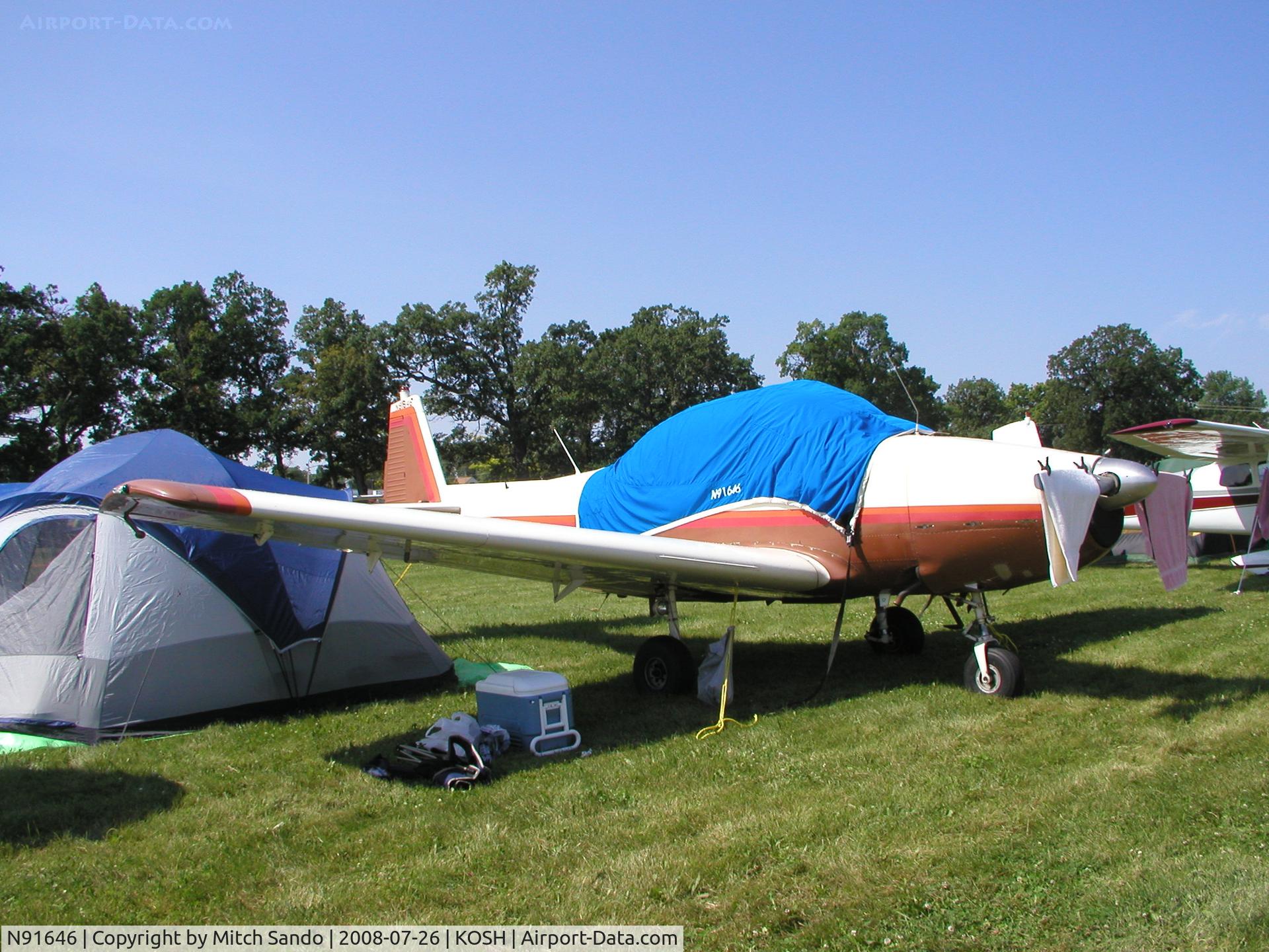 N91646, 1946 North American Navion (NA-145) C/N NAV-4-161, EAA AirVenture 2008.