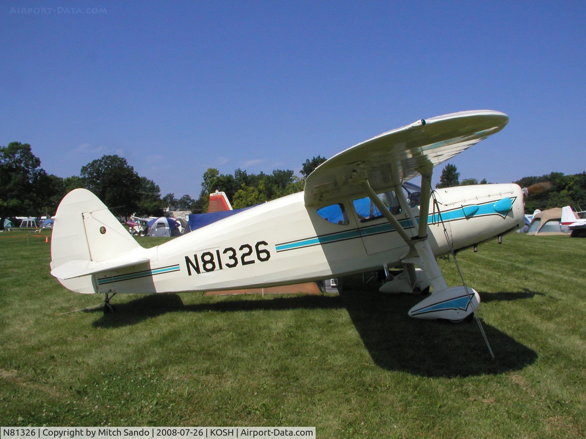 N81326, 1946 Fairchild 24R-46 C/N R46226, EAA AirVenture 2008.