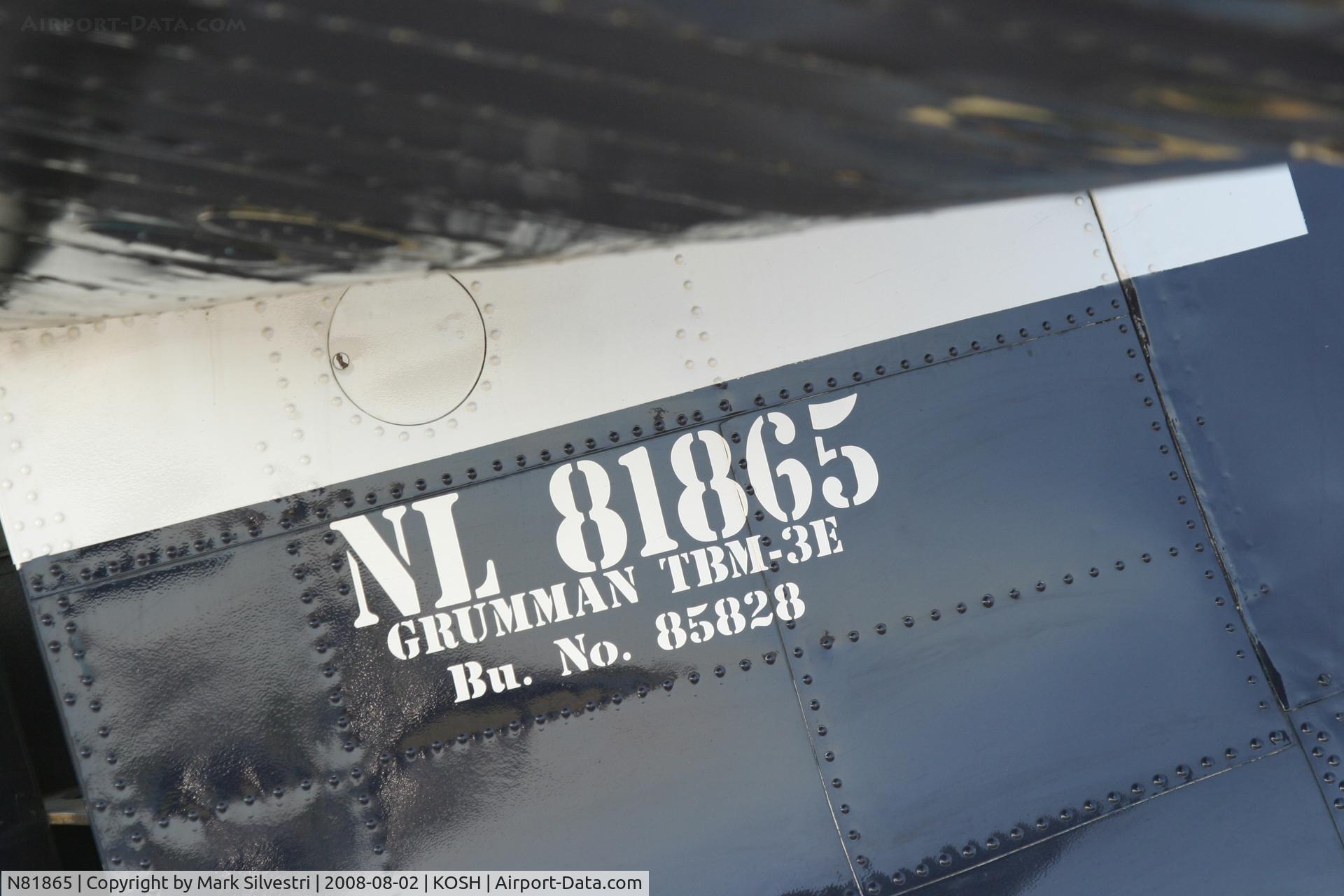 N81865, 1945 Grumman TBM-3E Avenger C/N 5632, Oshkosh 2008