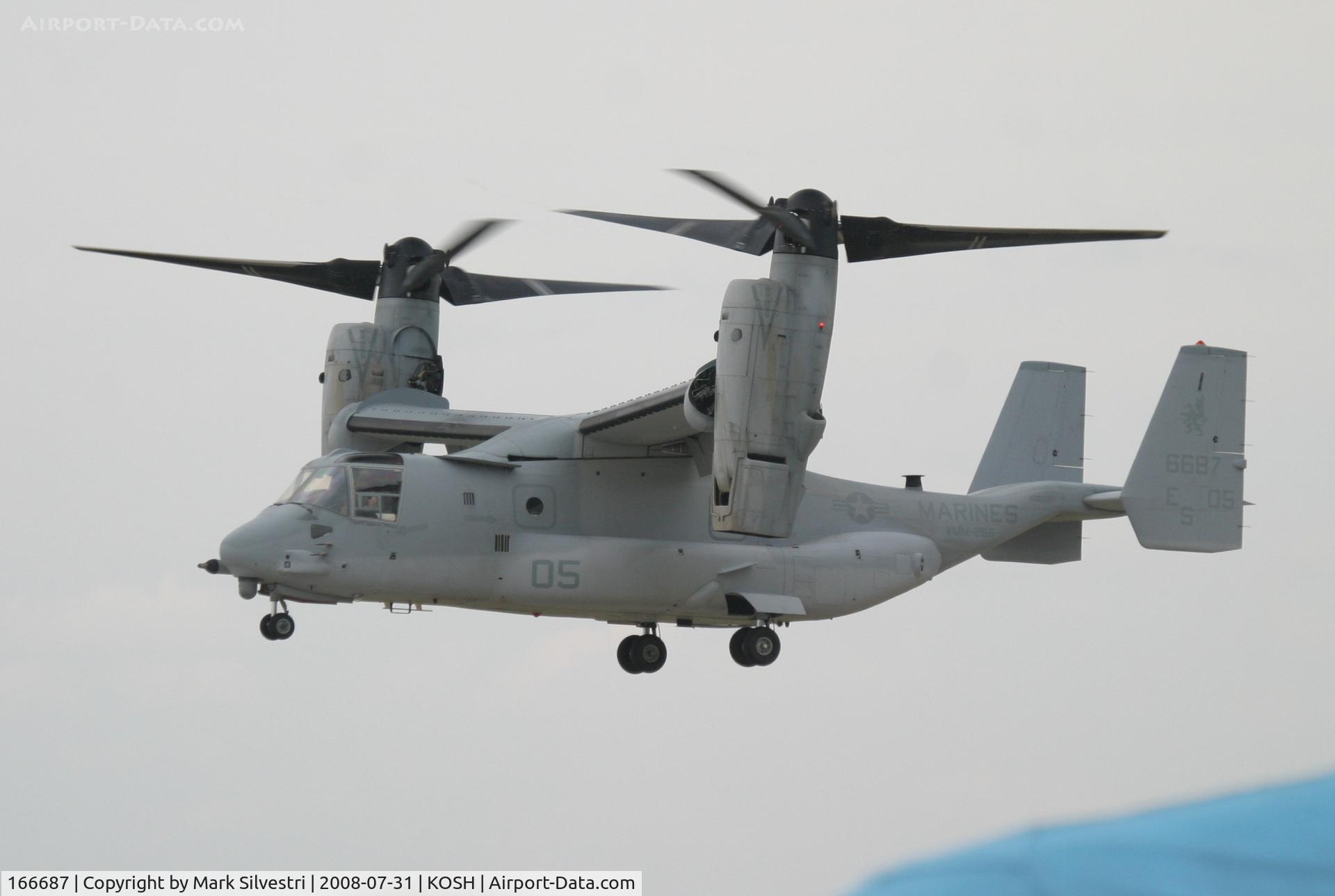 166687, Bell-Boeing MV-22B Osprey C/N D0081, Oshkosh 2008