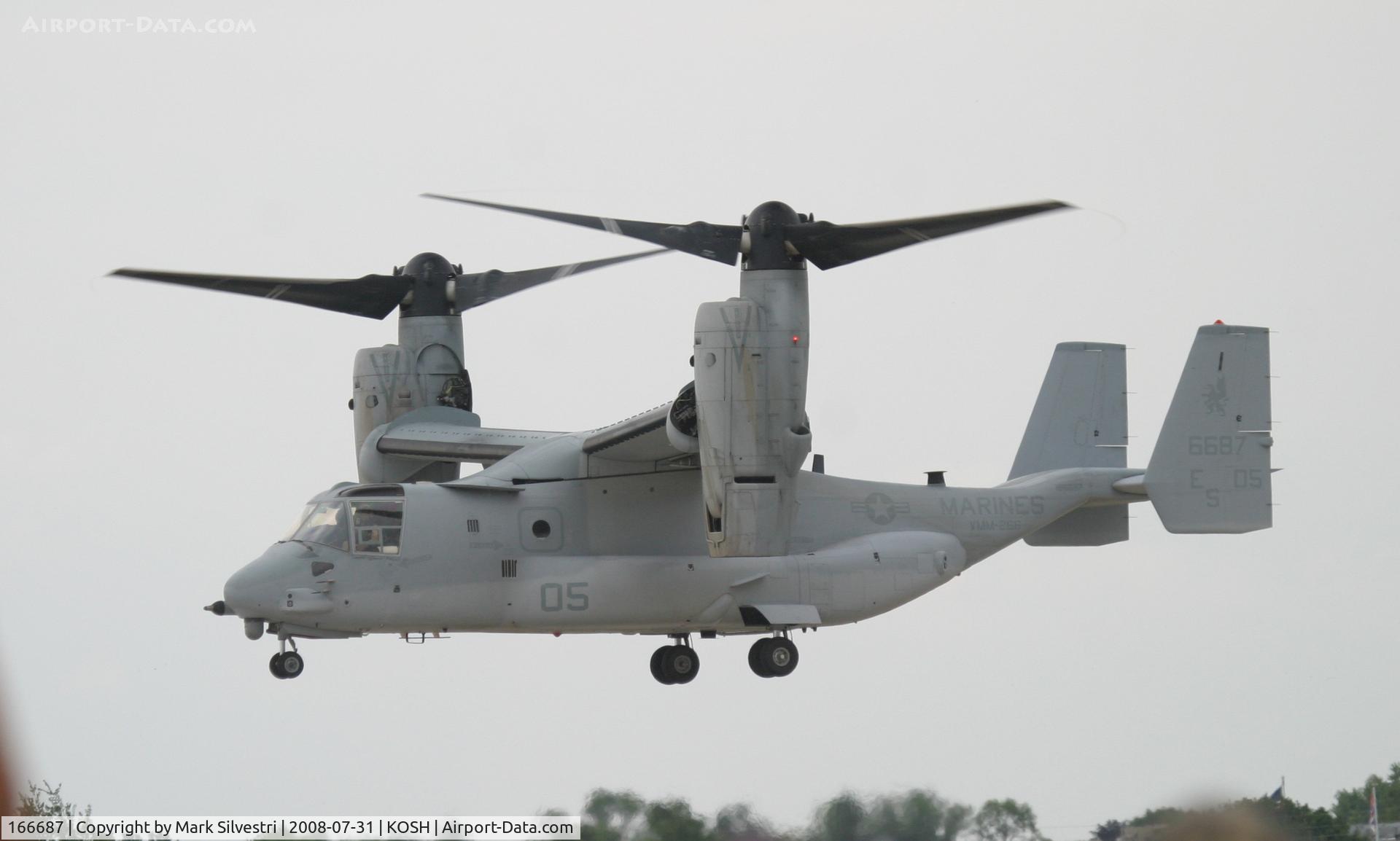 166687, Bell-Boeing MV-22B Osprey C/N D0081, Oshkosh 2008