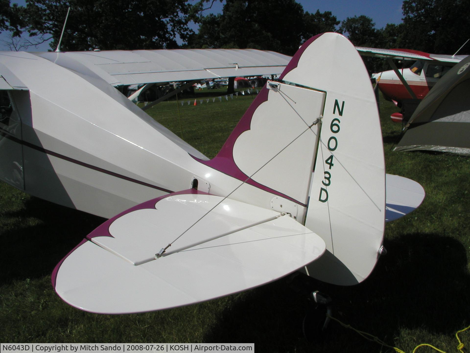 N6043D, 1956 Piper PA-22-150 C/N 22-4696, EAA AirVenture 2008.