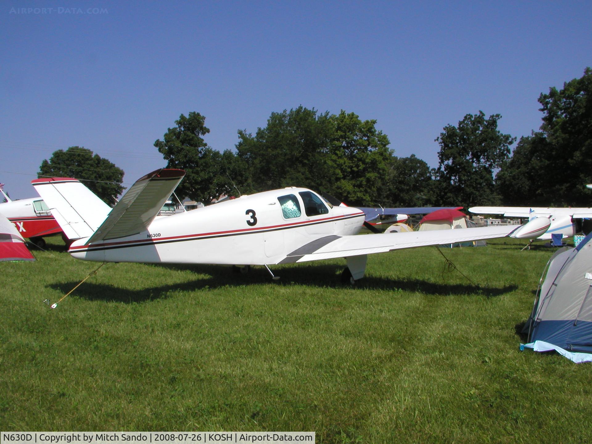 N630D, 1951 Beech C35 Bonanza C/N D-2892, EAA AirVenture 2008.