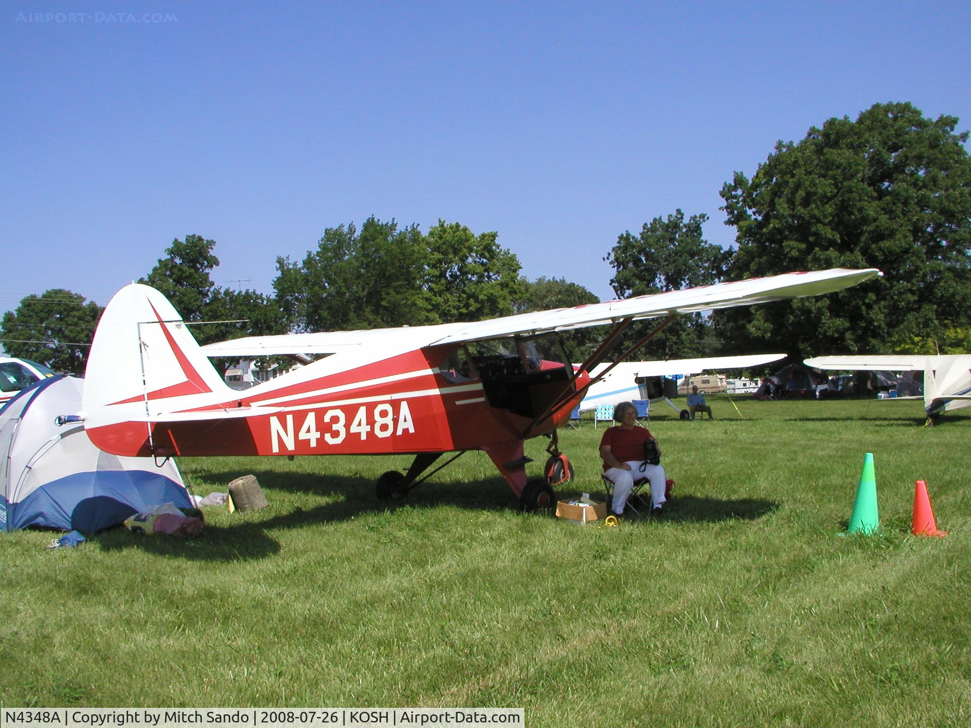 N4348A, 1956 Piper PA-22-150 Tri-Pacer C/N 22-3704, EAA AirVenture 2008.