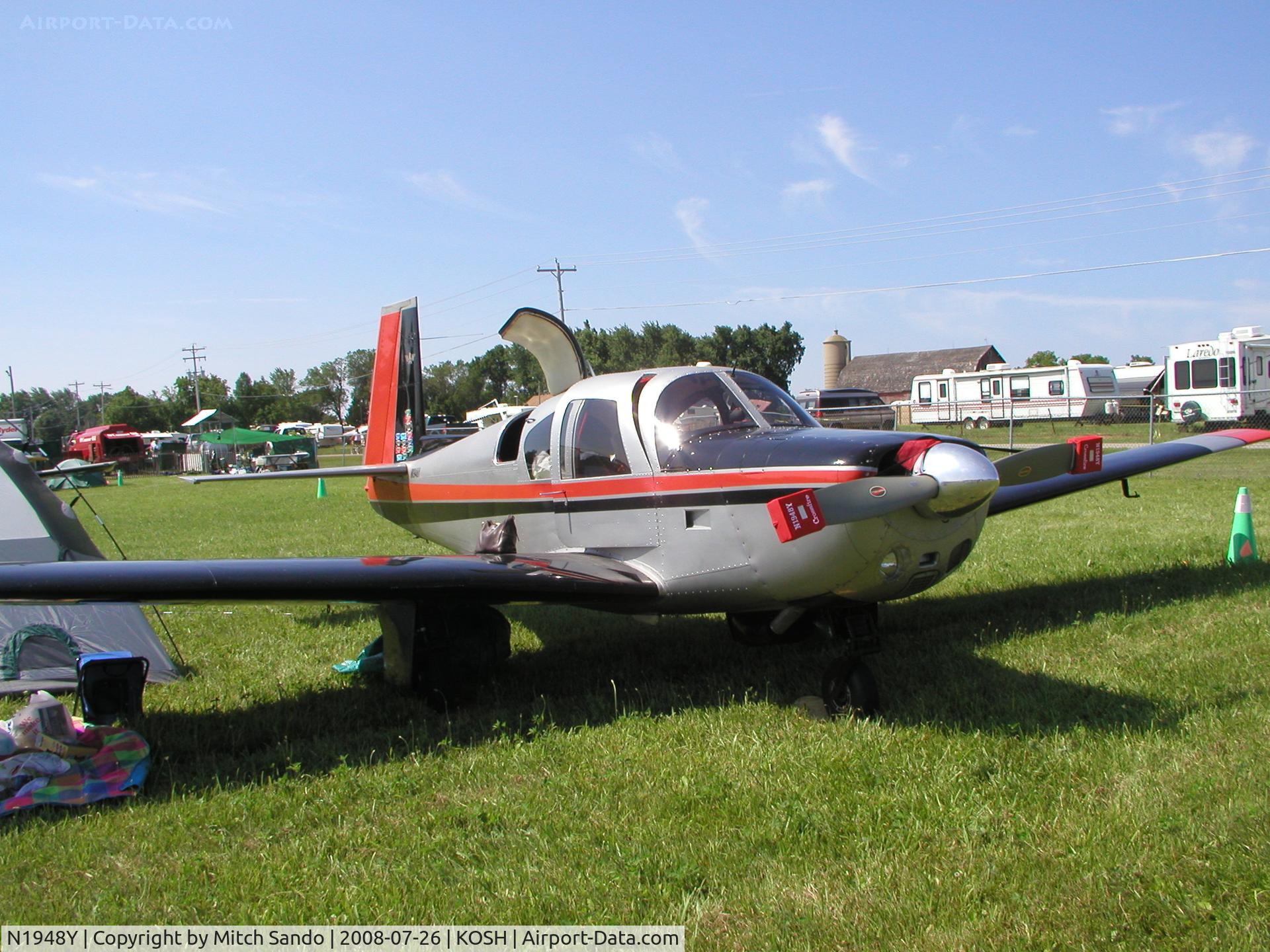 N1948Y, 1964 Mooney M20E C/N 255, EAA AirVenture 2008.