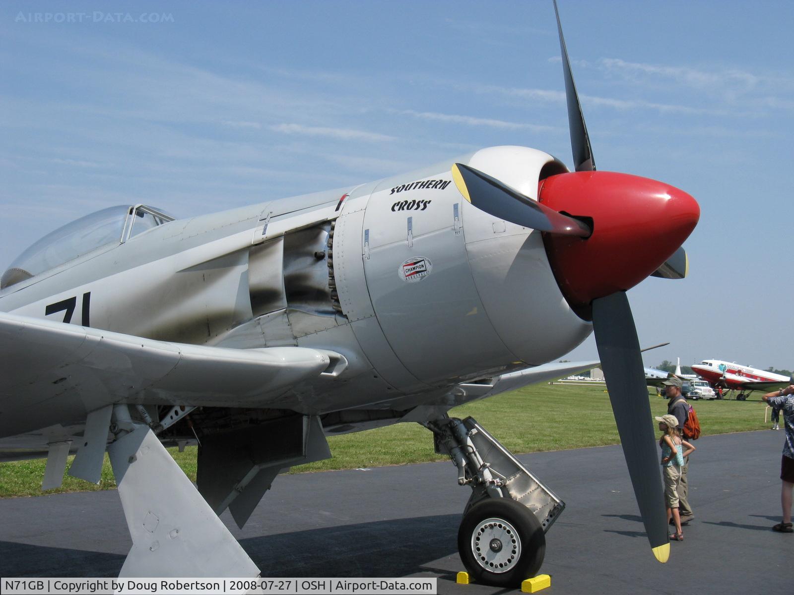 N71GB, 1949 Hawker Sea Fury T.20 C/N 37525, 1949 Hawker SEA FURY TMK 20, Wright R-3350-42 for original Bristol Centaurus radial of 2,480 Hp, 'Southern Cross'