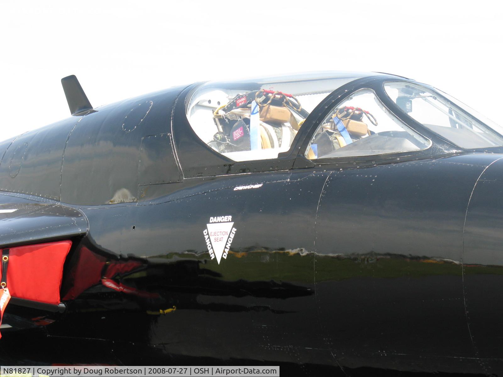 N81827, Hawker Hunter T75A C/N 41H-670829 see comment, Hawker Siddeley HUNTER T75, one Rolls Royce Avon 203 10,050 lb thrust turbojet