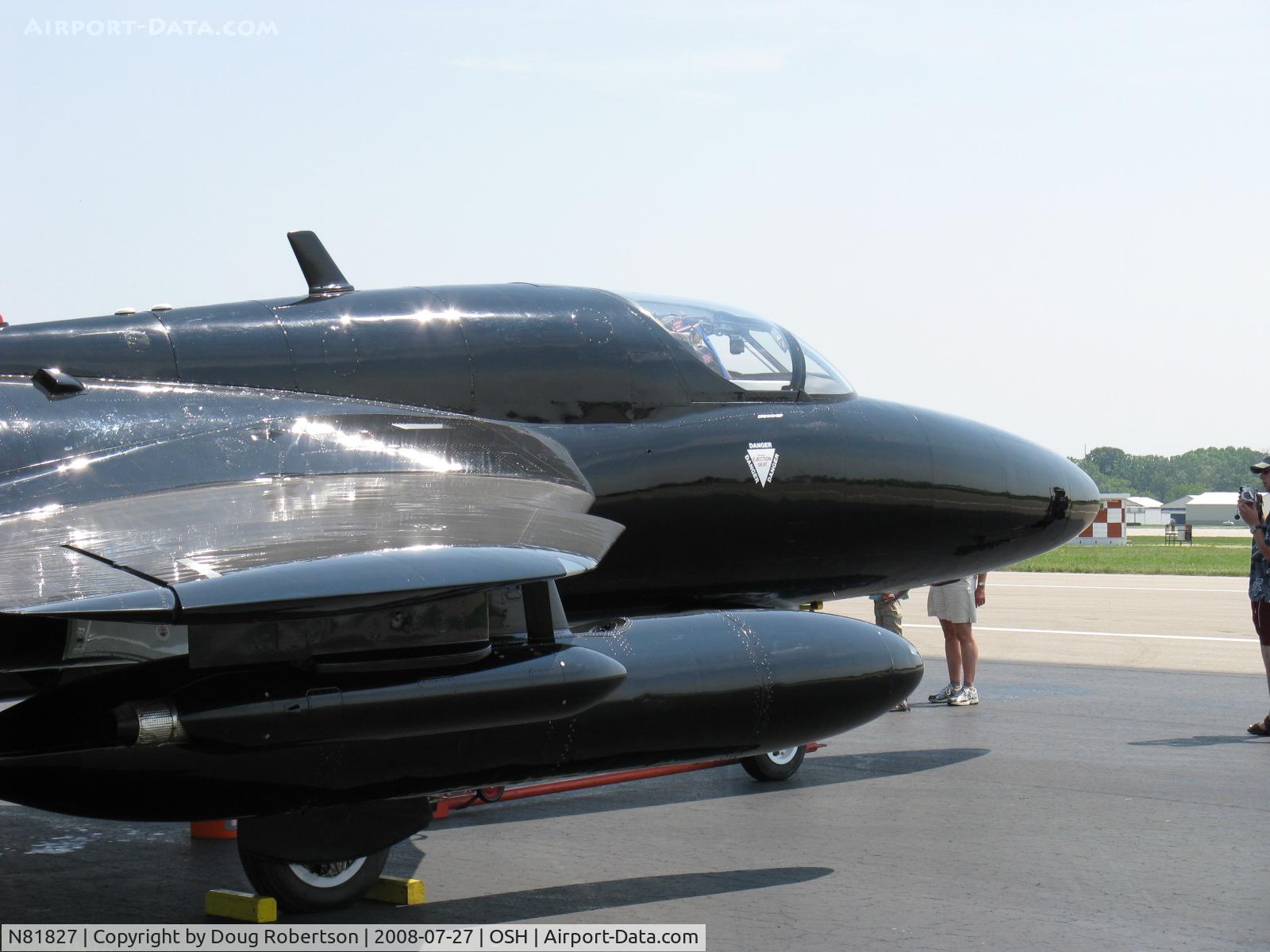 N81827, Hawker Hunter T75A C/N 41H-670829 see comment, Hawker Siddeley HUNTER T75, one Rolls Royce Avon 203 10,050 lb thrust turbojet