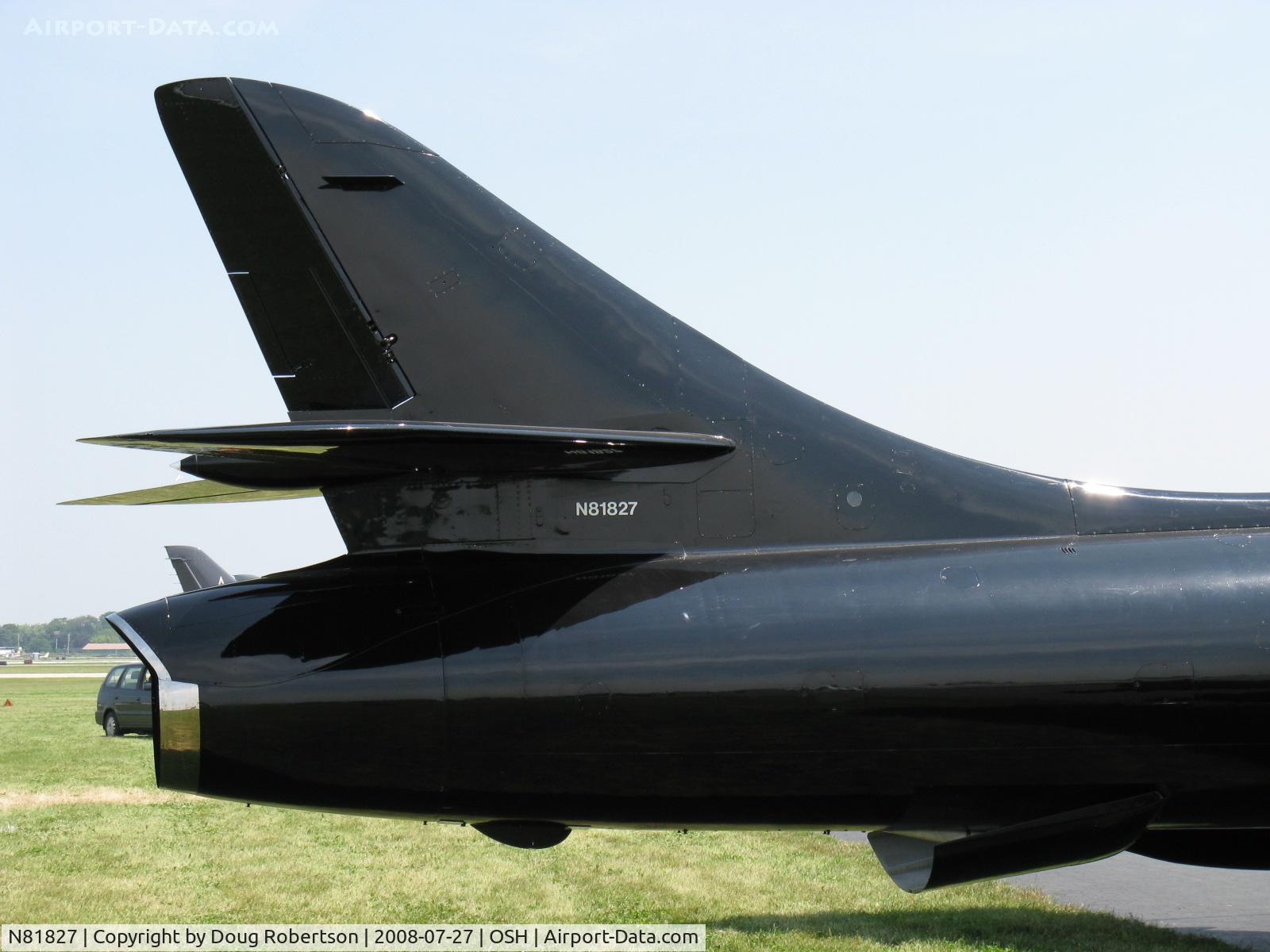 N81827, Hawker Hunter T75A C/N 41H-670829 see comment, Hawker Siddeley HUNTER T75, one Rolls Royce Avon 203 10,050 lb thrust turbojet