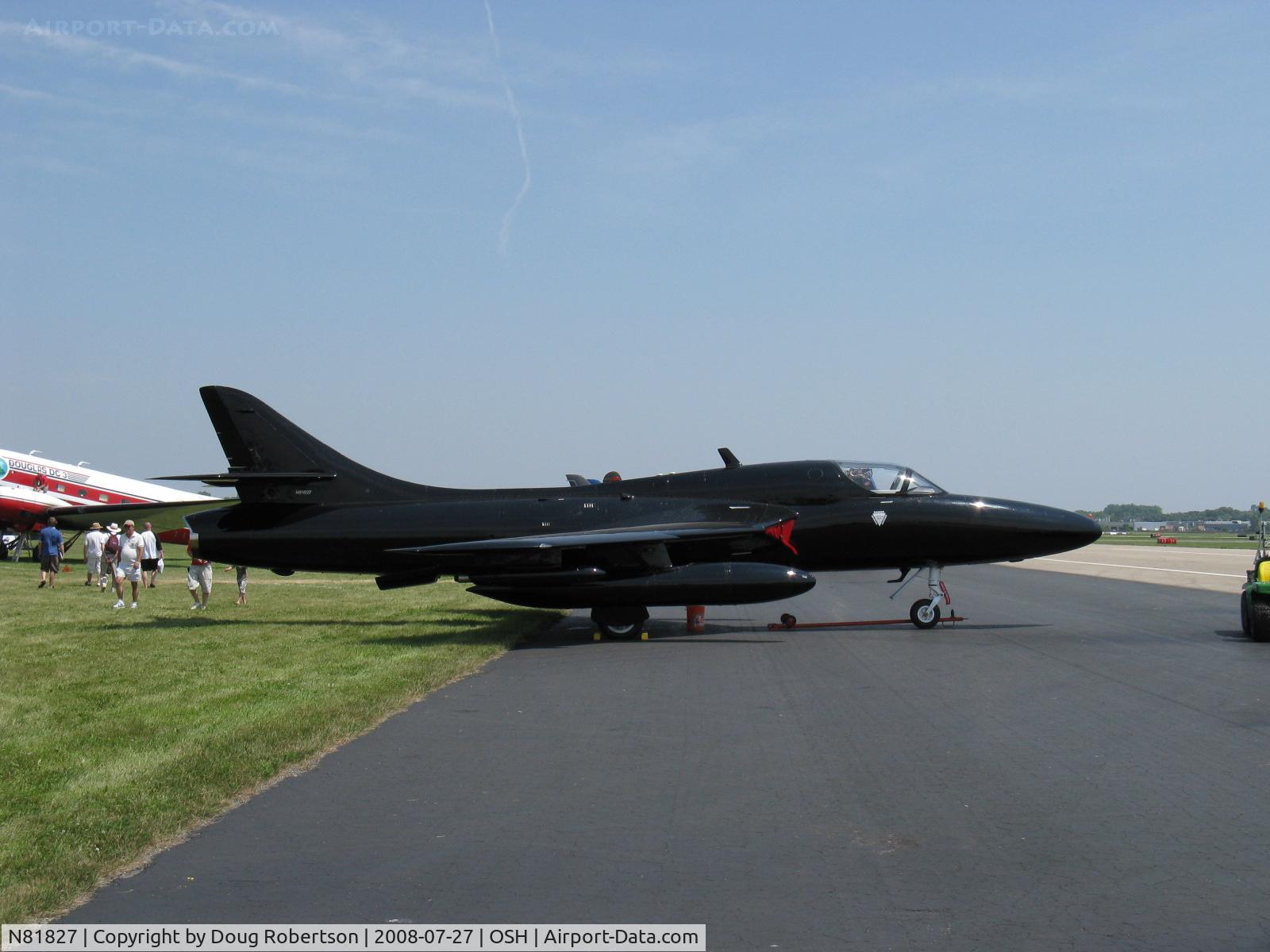 N81827, Hawker Hunter T75A C/N 41H-670829 see comment, Hawker Siddeley HUNTER T75, one Rolls Royce Avon 203 10,050 lb thrust turbojet