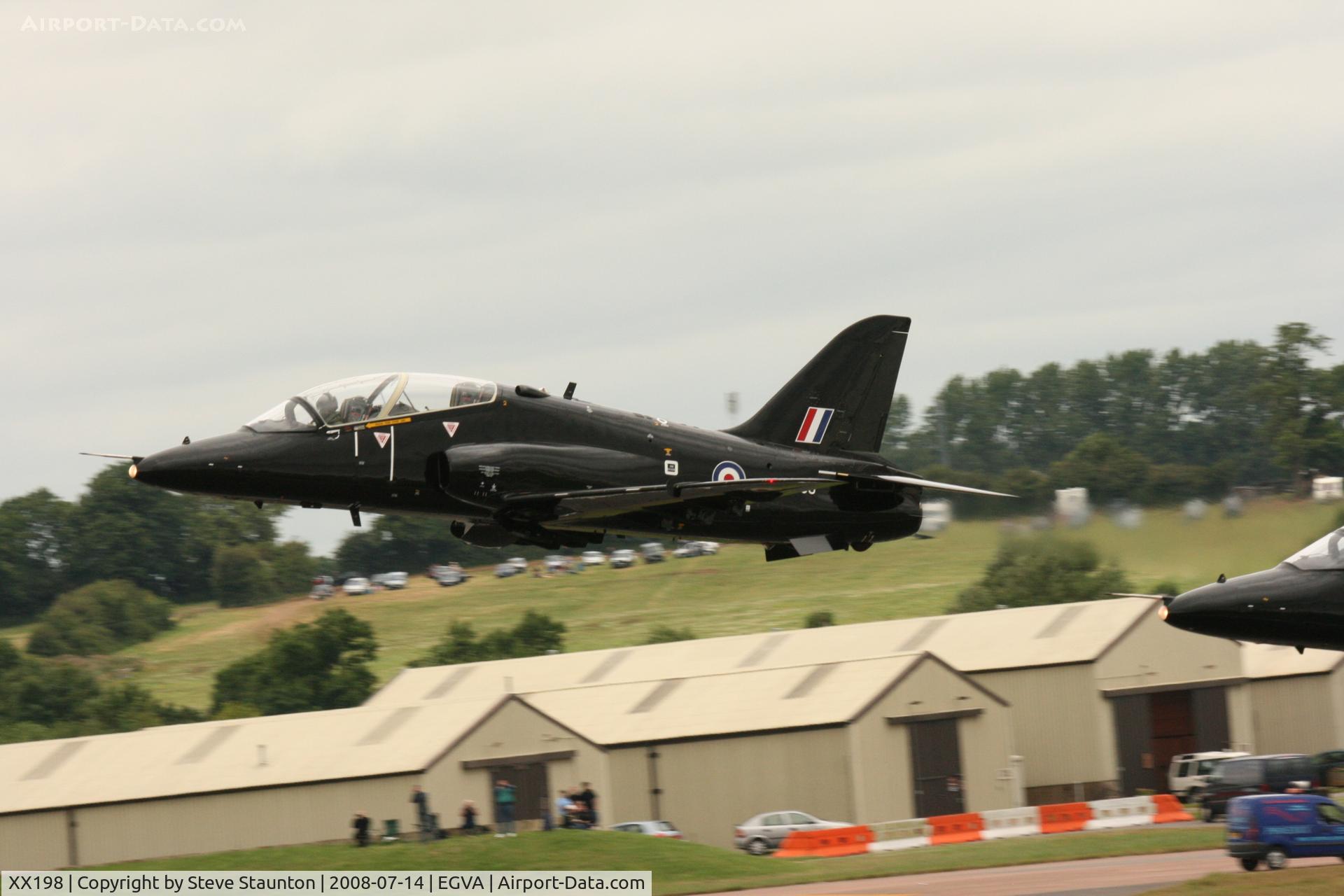 XX198, 1978 Hawker Siddeley Hawk T.1A C/N 045/312045, Taken at the Royal International Air Tattoo 2008 during arrivals and departures (show days cancelled due to bad weather)