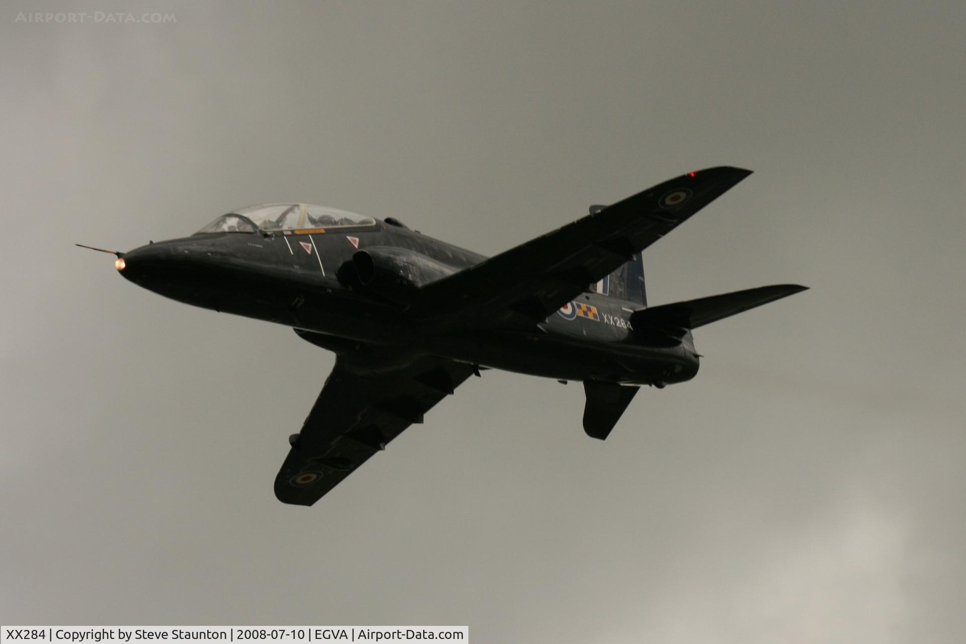 XX284, 1979 Hawker Siddeley Hawk T.1A C/N 110/312109, Taken at the Royal International Air Tattoo 2008 during arrivals and departures (show days cancelled due to bad weather)