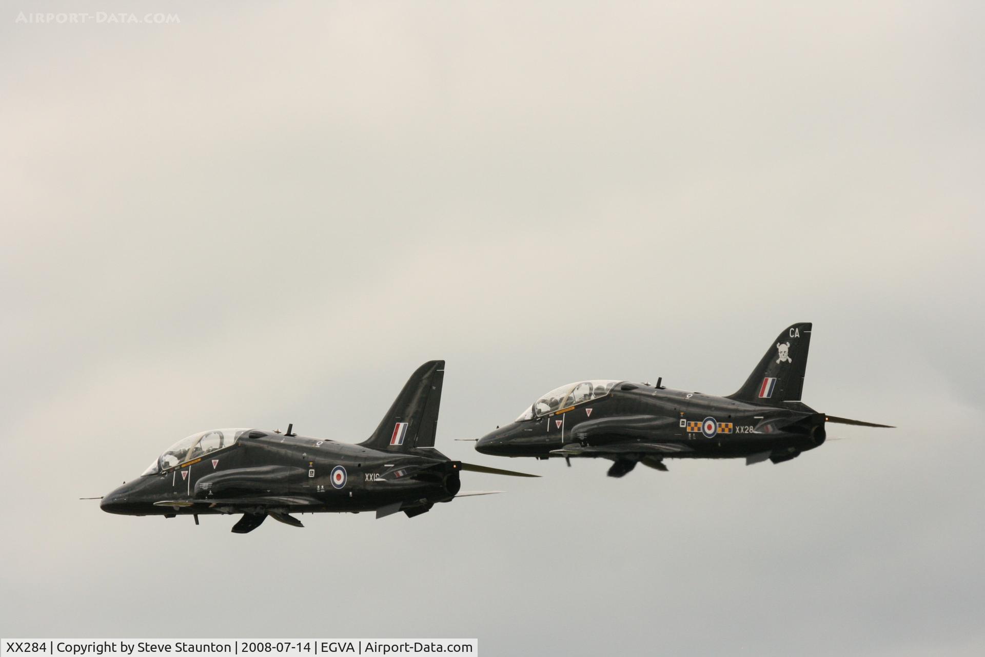 XX284, 1979 Hawker Siddeley Hawk T.1A C/N 110/312109, Taken at the Royal International Air Tattoo 2008 during arrivals and departures (show days cancelled due to bad weather)