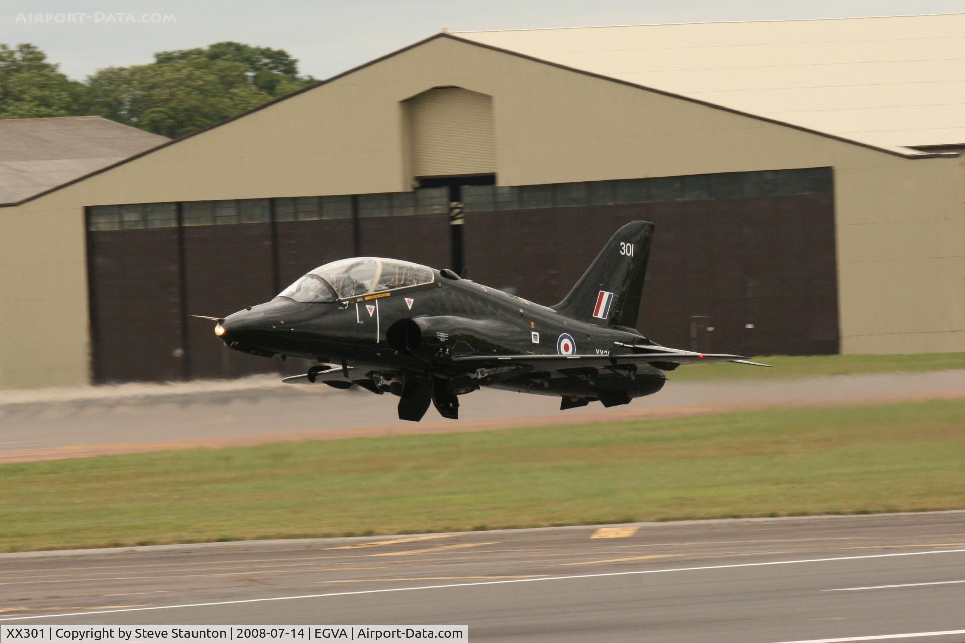 XX301, 1980 Hawker Siddeley Hawk T.1A C/N 134/312126, Taken at the Royal International Air Tattoo 2008 during arrivals and departures (show days cancelled due to bad weather)