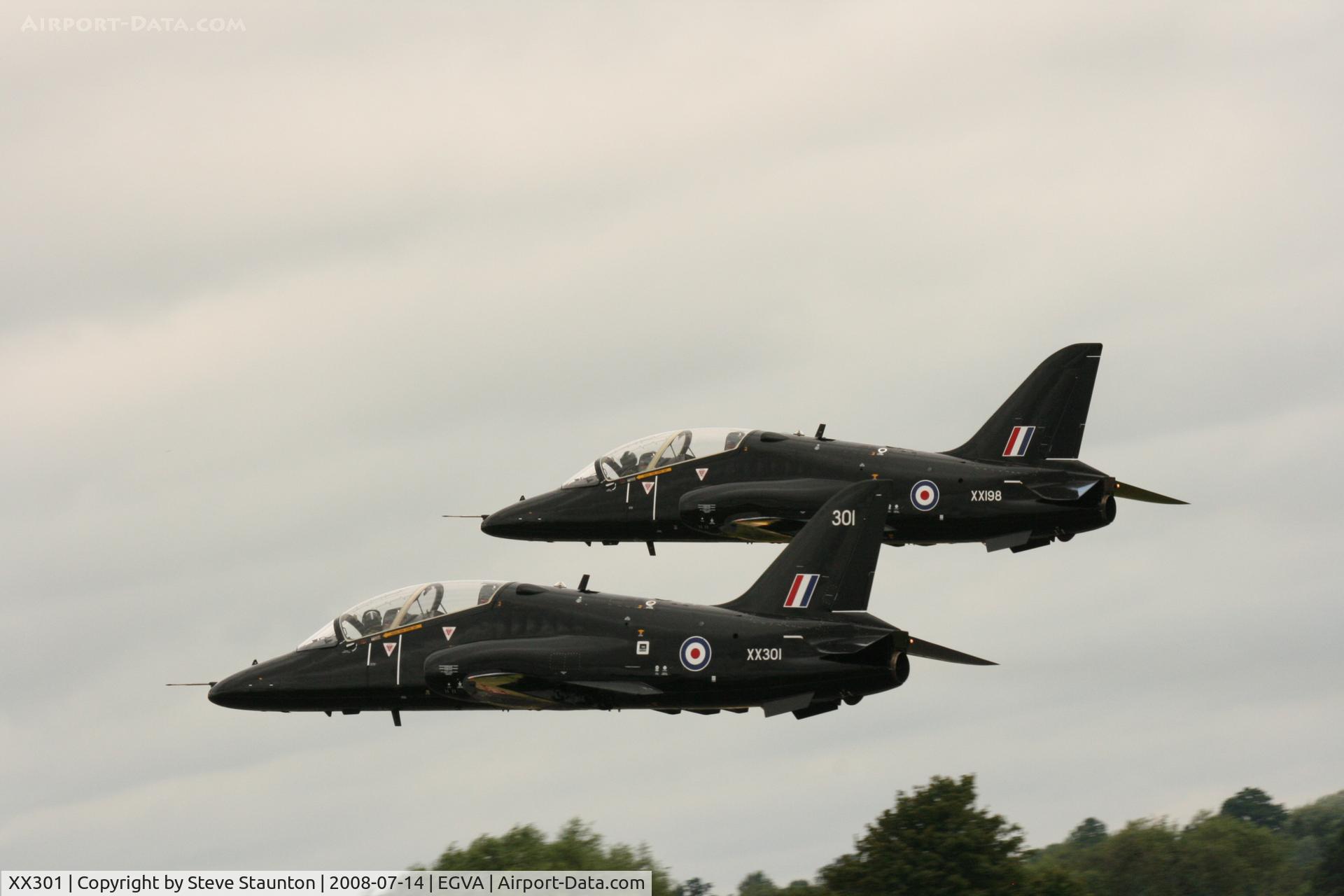 XX301, 1980 Hawker Siddeley Hawk T.1A C/N 134/312126, Taken at the Royal International Air Tattoo 2008 during arrivals and departures (show days cancelled due to bad weather)