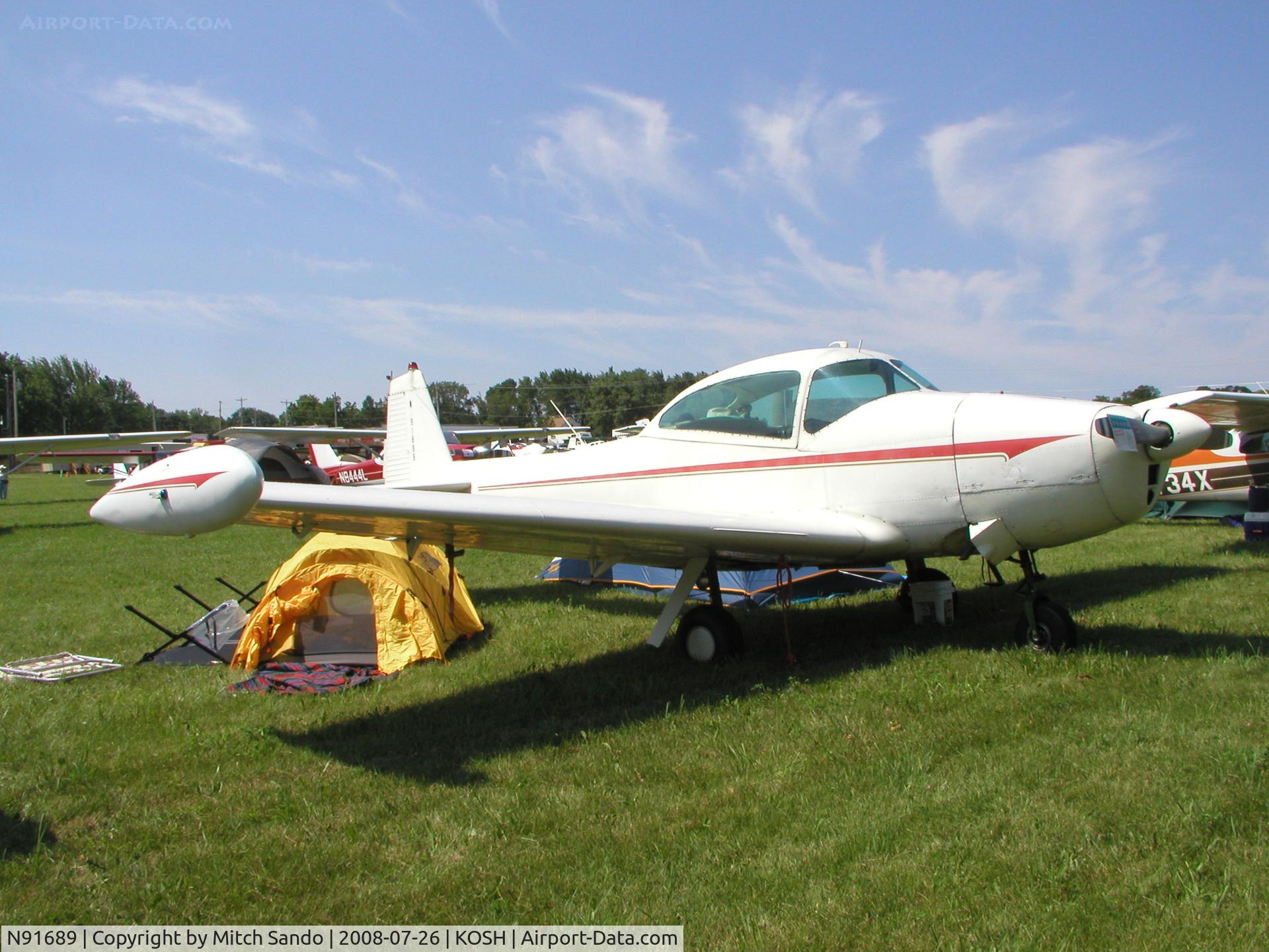 N91689, 1946 North American Navion (NA-145) C/N NAV-4-431, EAA AirVenture 2008.