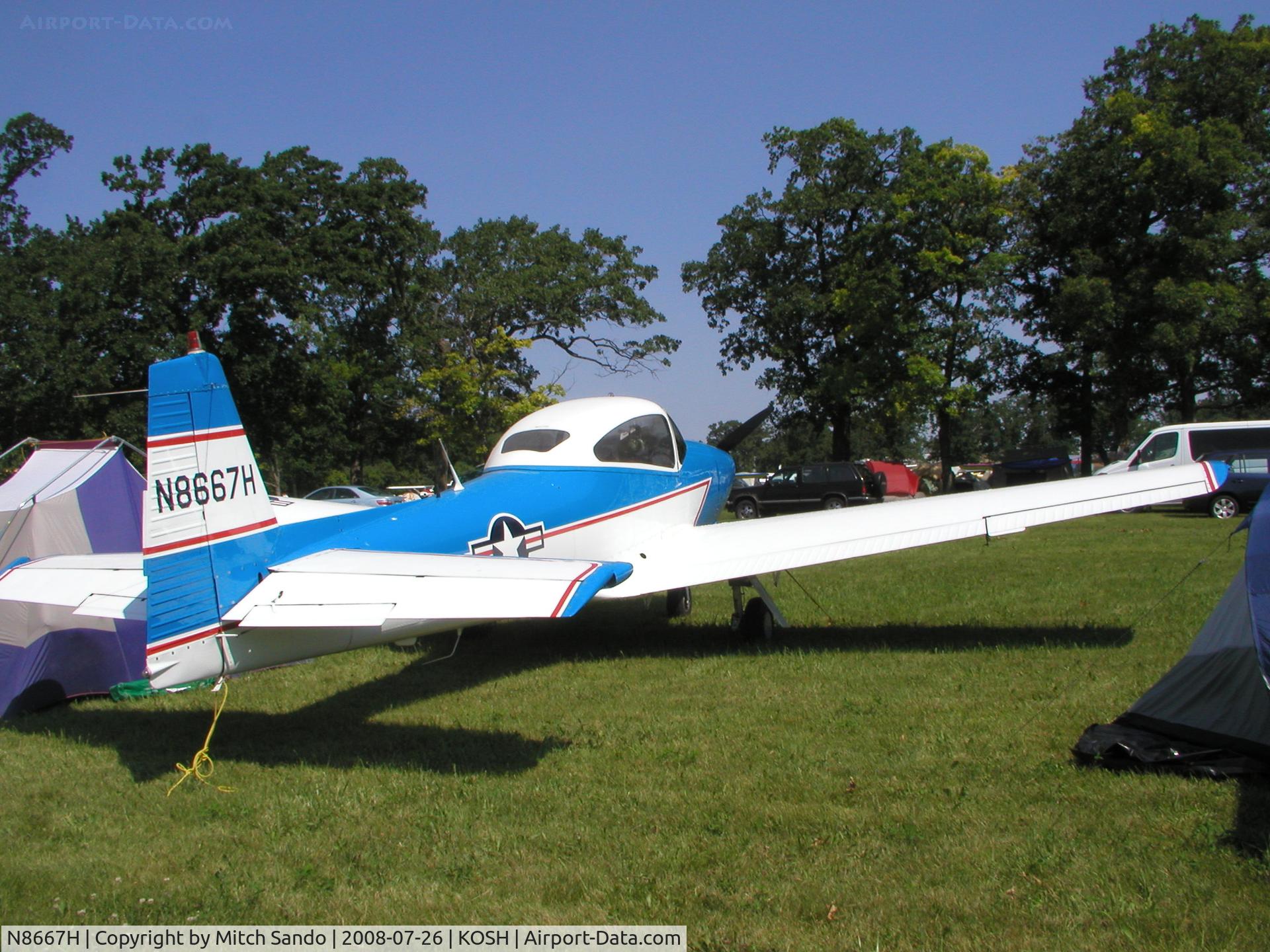 N8667H, 1947 North American Navion C/N NAV-4-667, EAA AirVenture 2008.