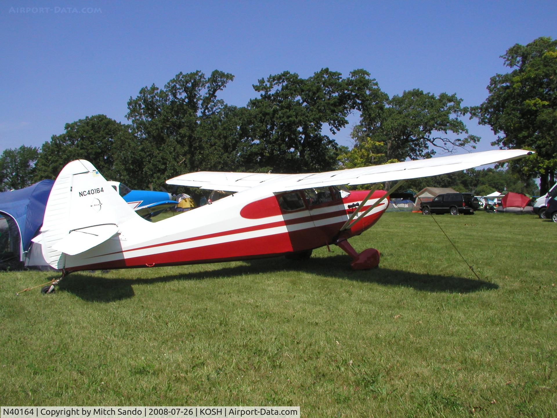 N40164, 1946 Stinson 108 Voyager C/N 108-94, EAA AirVenture 2008.
