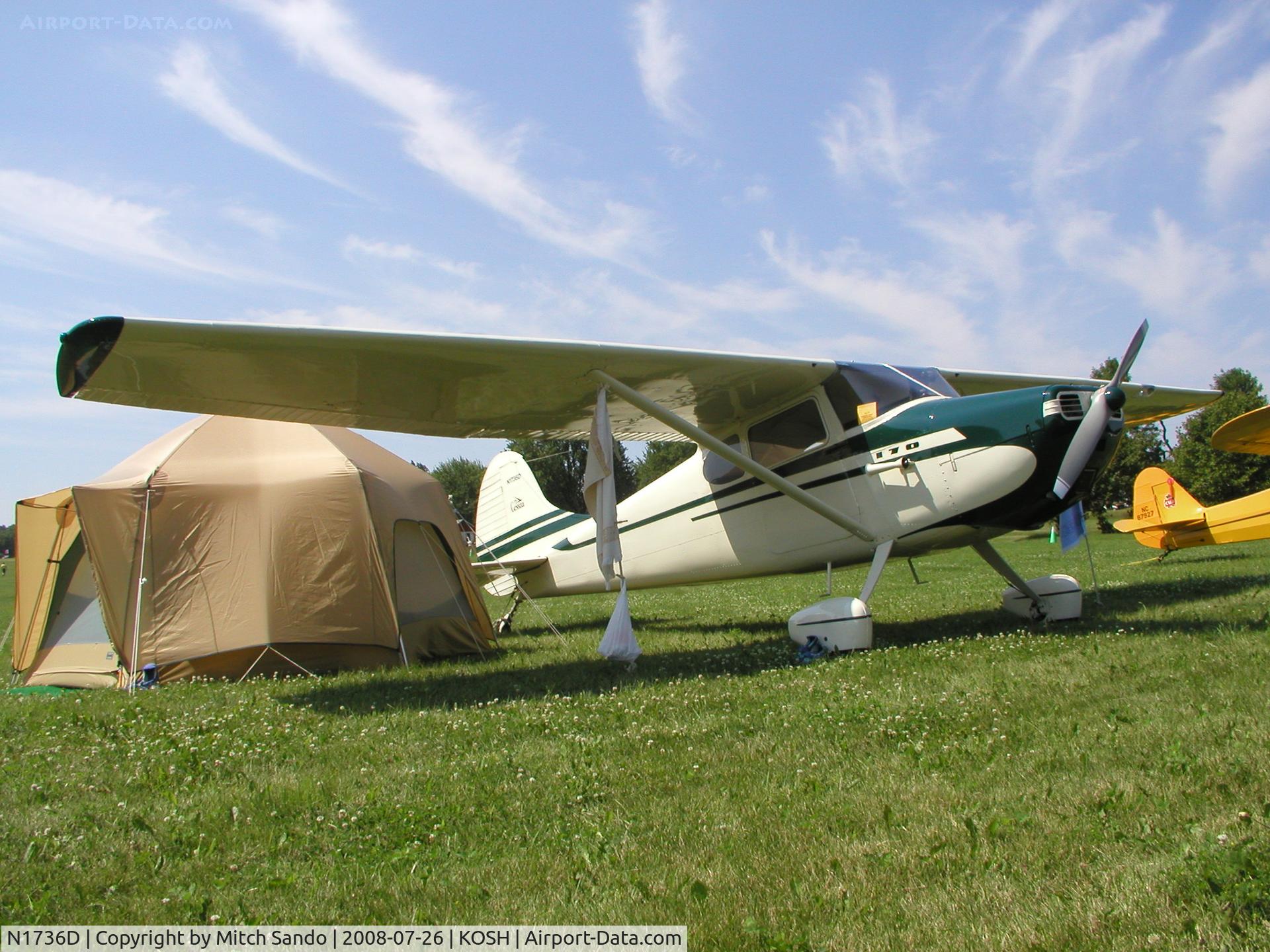N1736D, 1951 Cessna 170A C/N 20179, EAA AirVenture 2008.