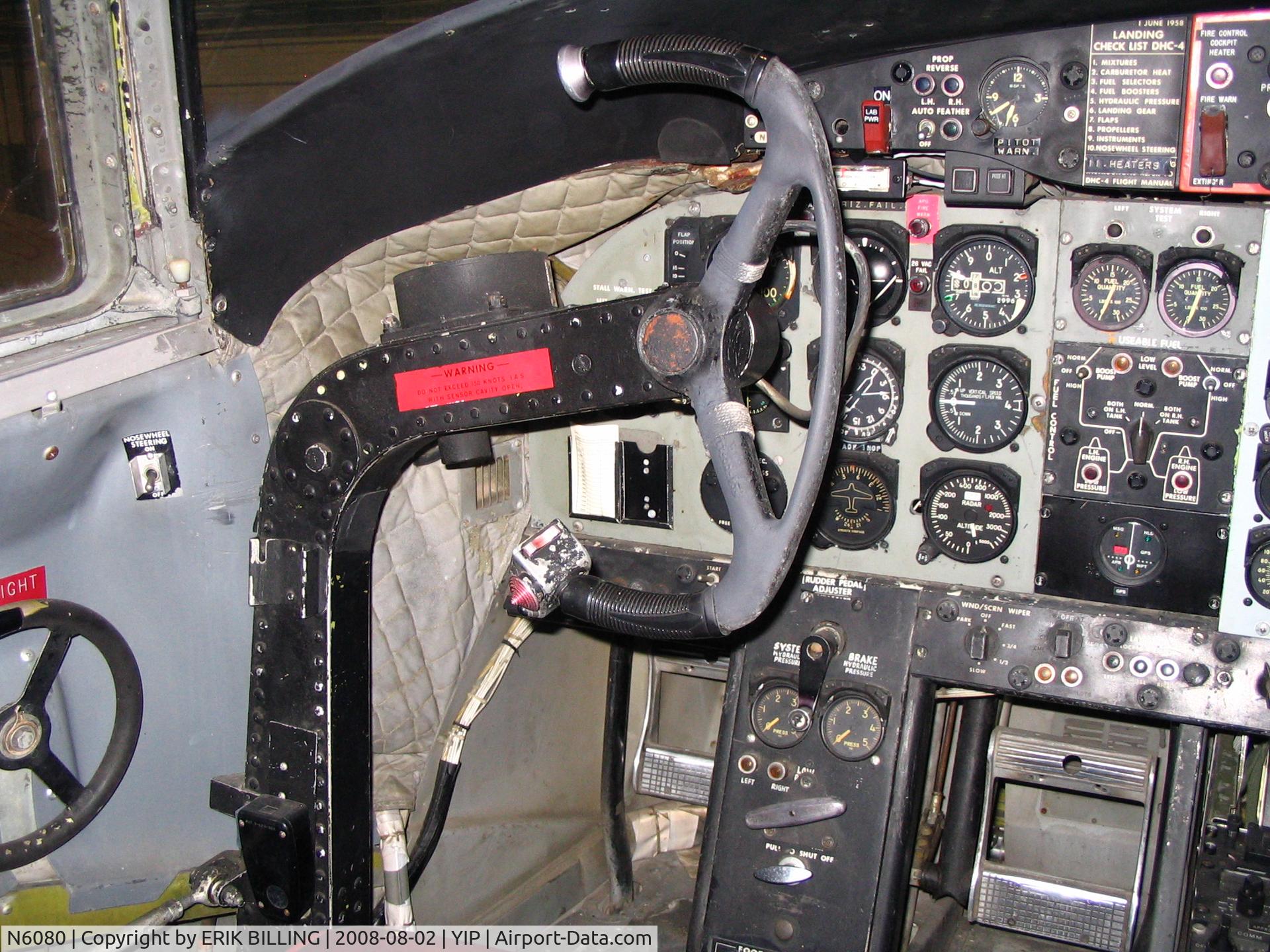 N6080, 1958 De Havilland Canada DHC-4A Caribou C/N 2, Left Hand side View Of Cockpit