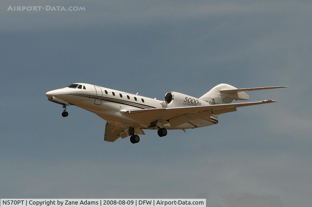 N570PT, 2007 Cessna 750 Citation X C/N 750-0270, Landing runway 18R - 5000th Cessna Citation built.