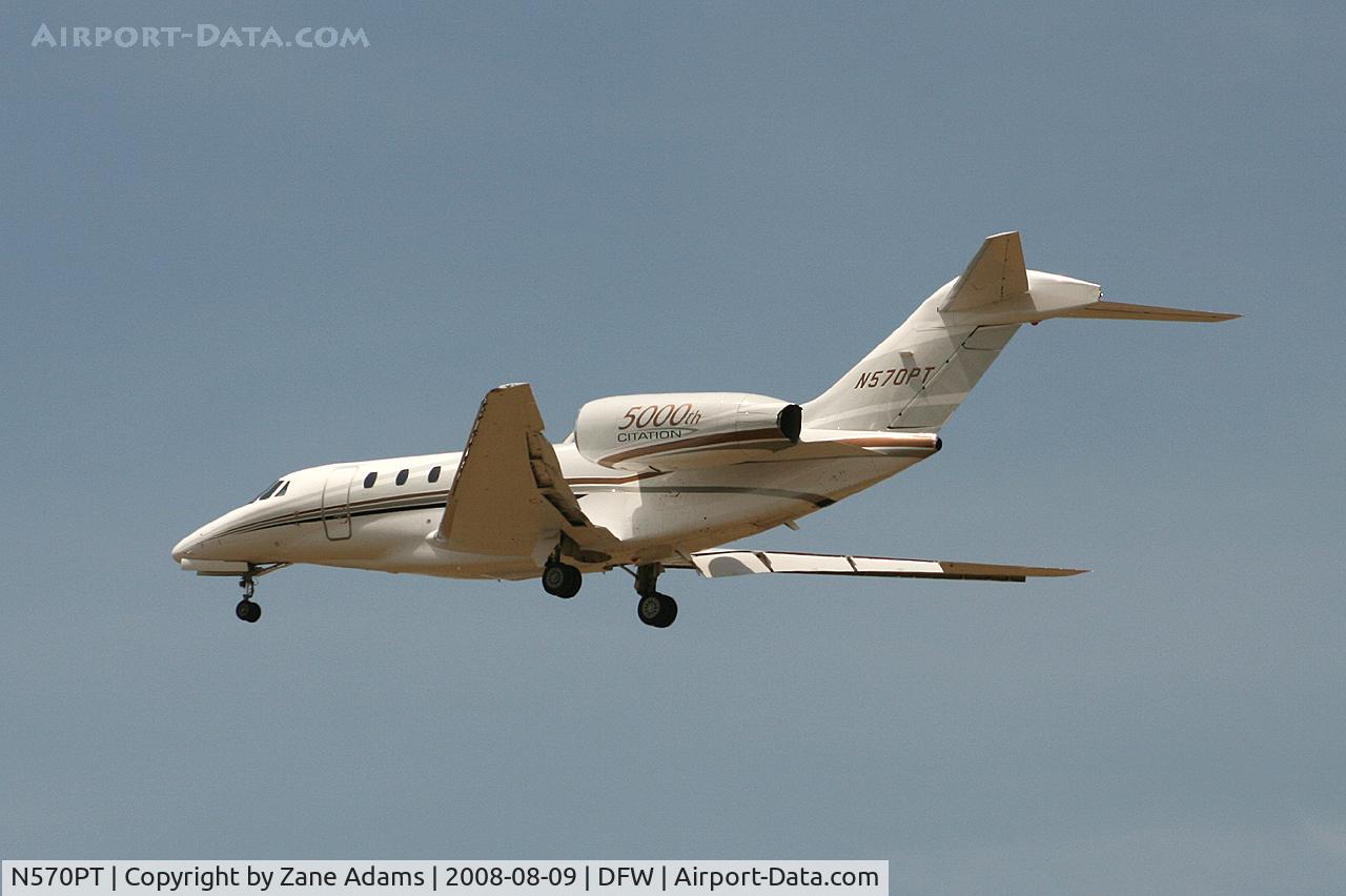 N570PT, 2007 Cessna 750 Citation X C/N 750-0270, Landing runway 18R - 5000th Cessna Citation built.
