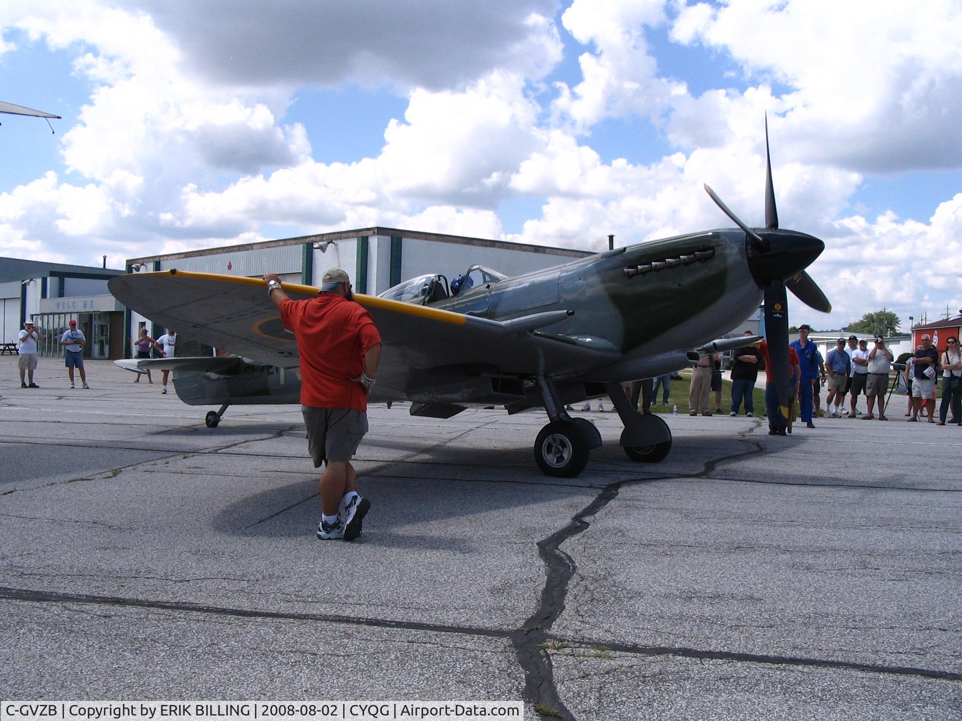 C-GVZB, 1945 Supermarine 361 Spitfire LF.XVIe C/N CBAF.IX.4756, Mike Potter's Spitfire MKXVI  @  YQG (Windsor  Ontario Canada)
