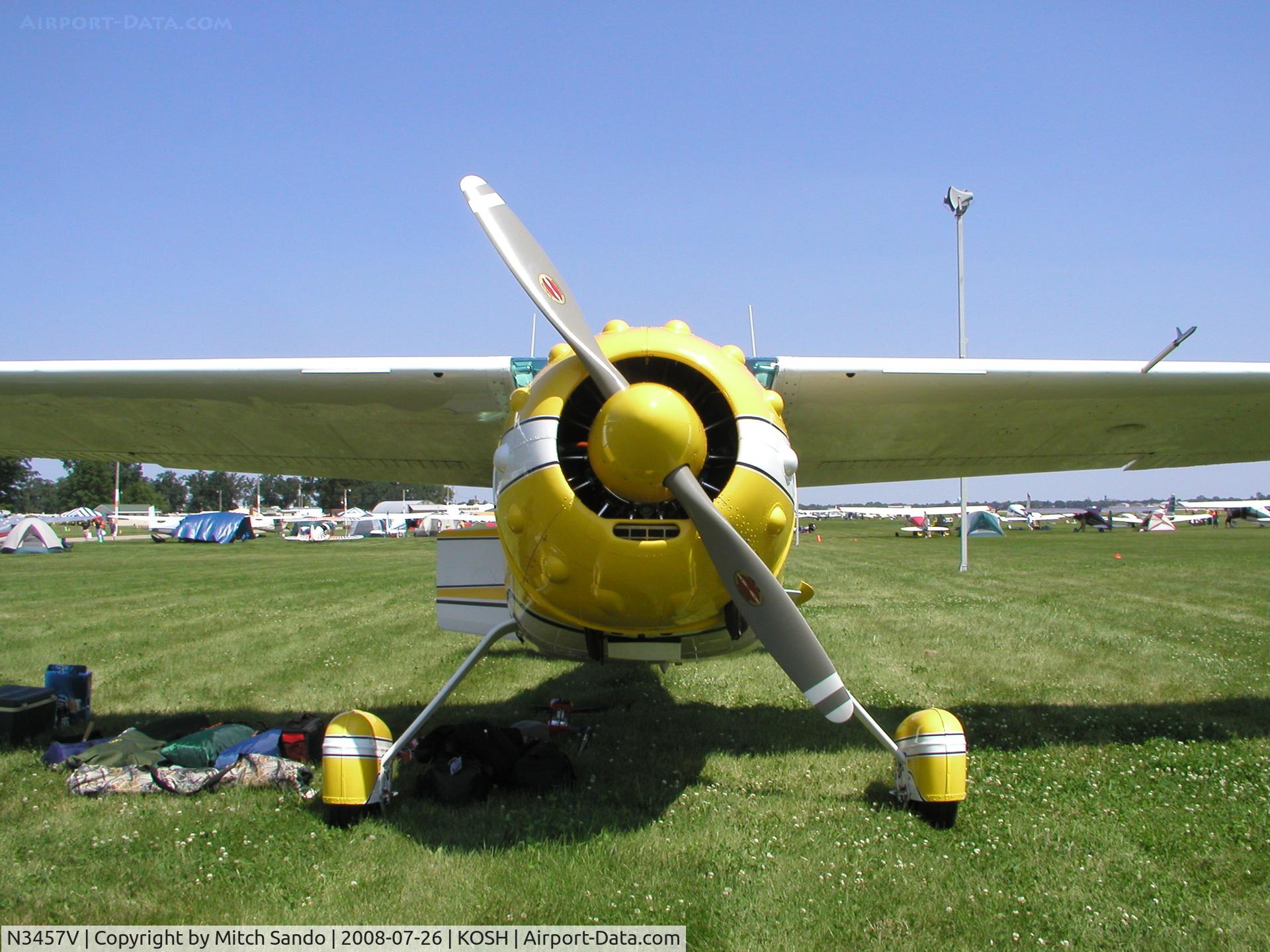 N3457V, 1948 Cessna 195 C/N 7154, EAA AirVenture 2008.
