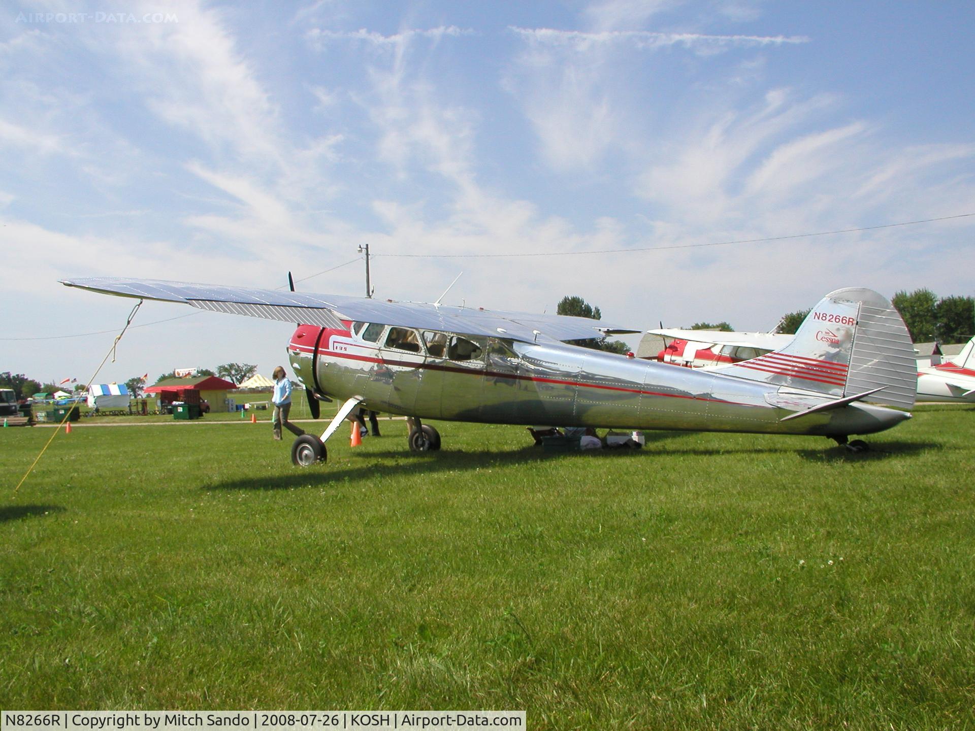 N8266R, 1949 Cessna 195 C/N 7550, EAA AirVenture 2008.