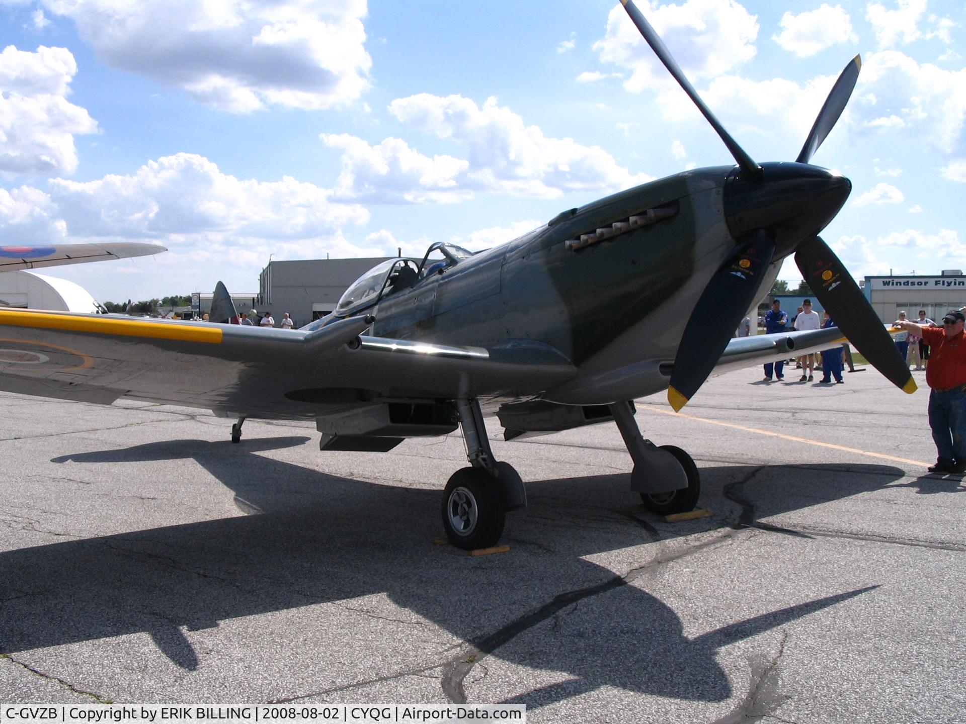 C-GVZB, 1945 Supermarine 361 Spitfire LF.XVIe C/N CBAF.IX.4756, Mike Potter's Spitfire MKXVI  @  YQG (Windsor  Ontario Canada)